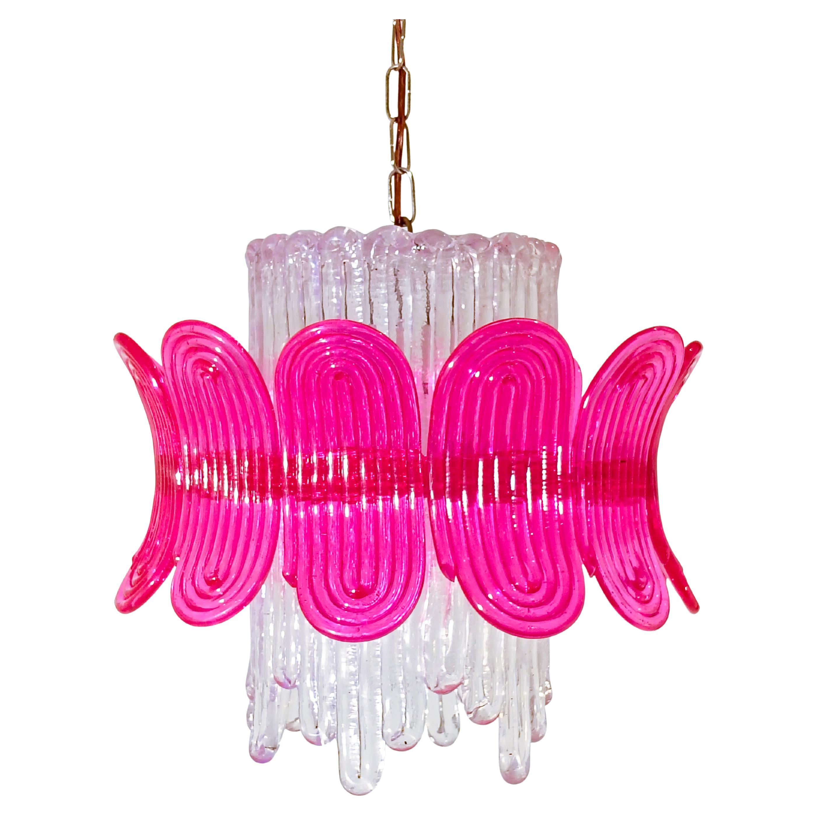 Pop Art et A Space. Lampe suspendue en acrylique Ice, Espagne, 1970 en vente