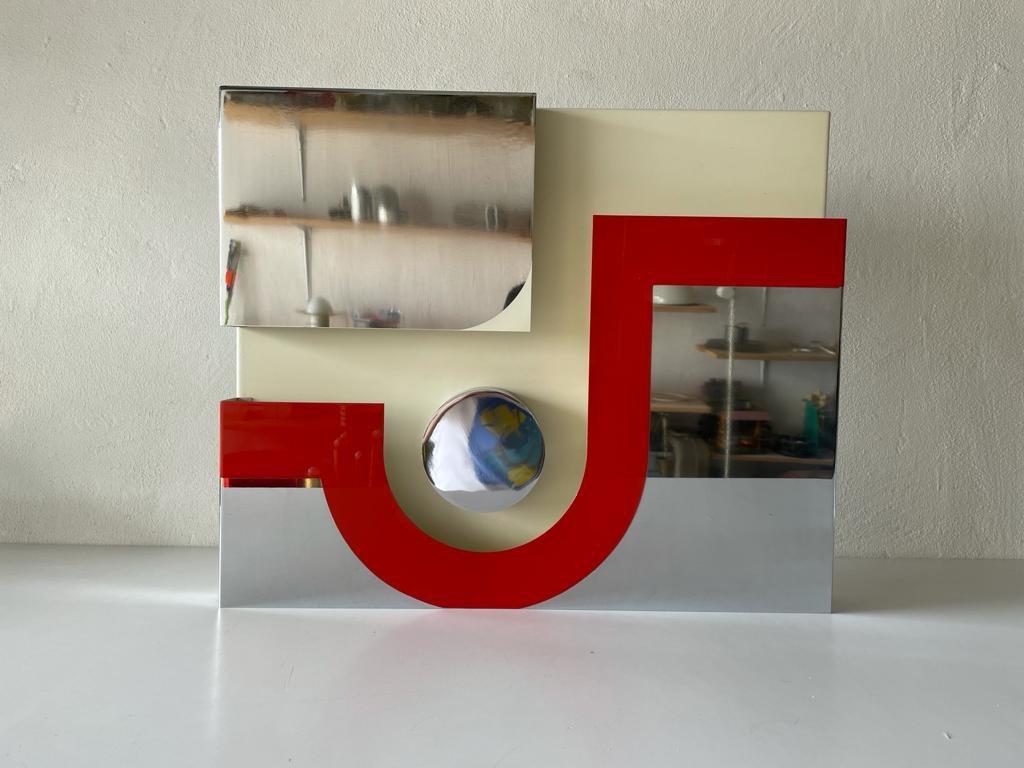 Space Age Pop Art Bauhaus Design XL Wall Lamp, 1970s, Italy For Sale