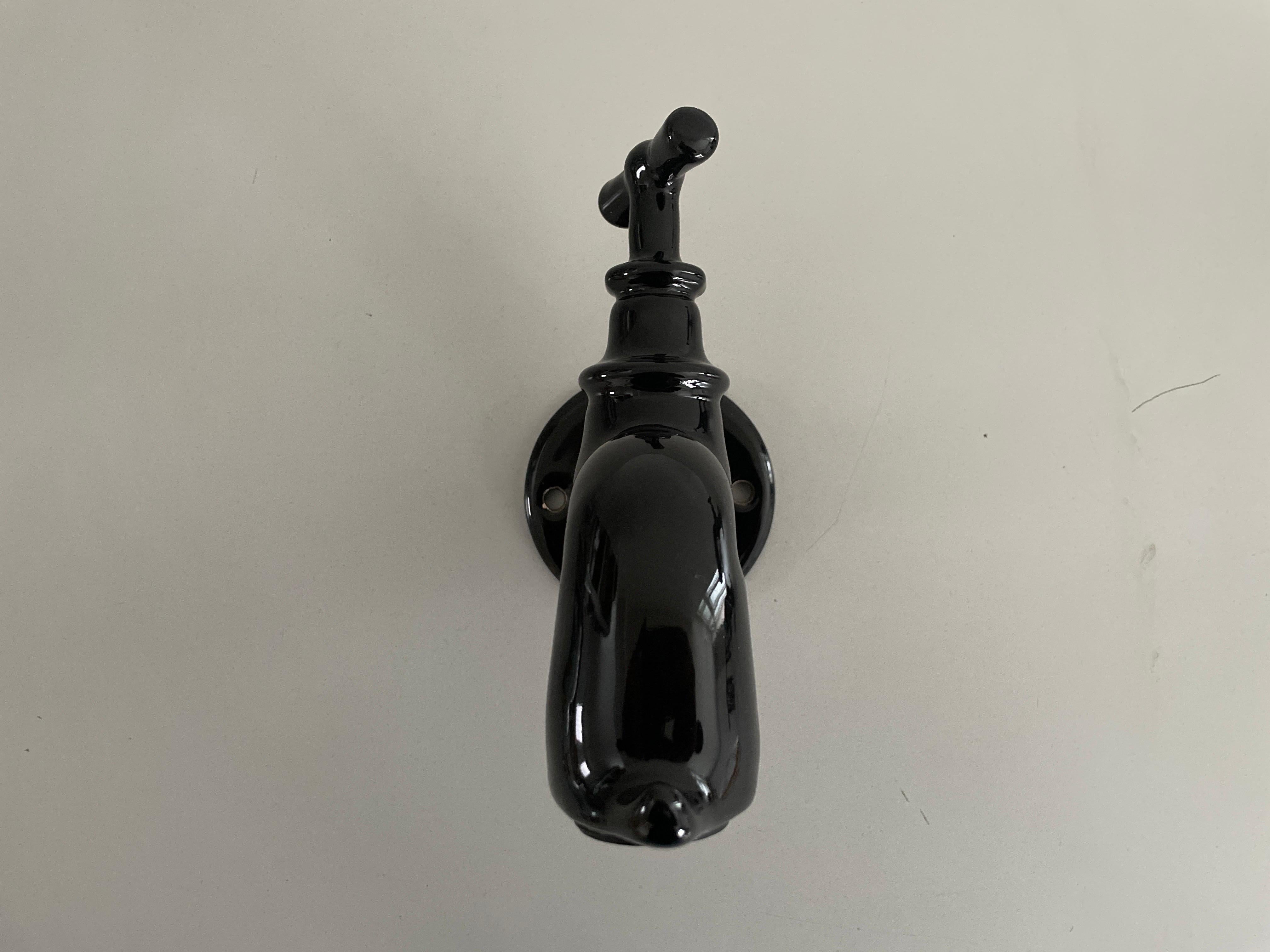Schwarzer Pop-Art-Wandleuchter aus Keramik in Faucet-Form, 1970er Jahre, Deutschland im Angebot 6