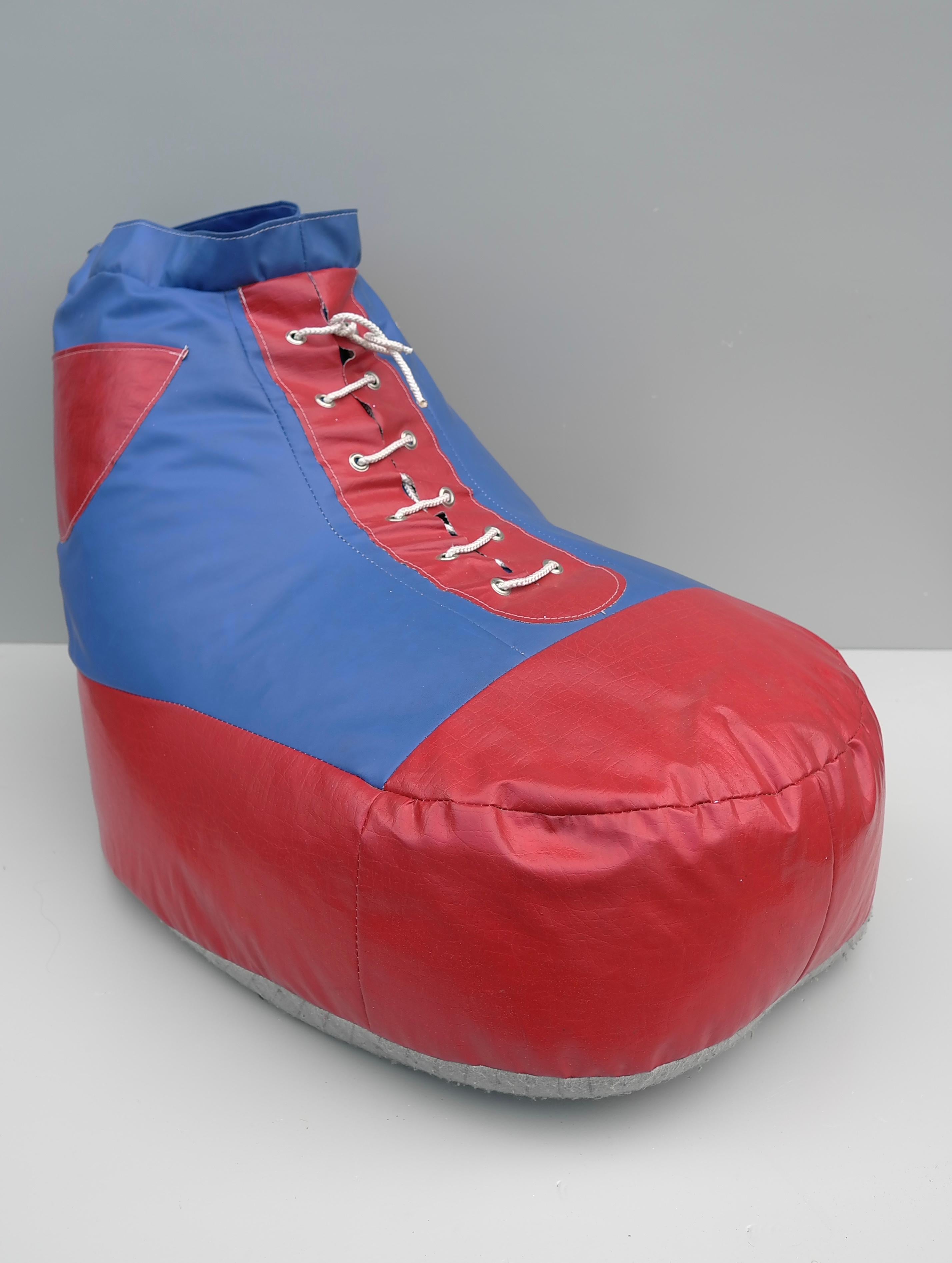 Pop Art Boxing Shoe Mid-Century Pouf, Ottoman, 1970s, Switzerland For Sale 1