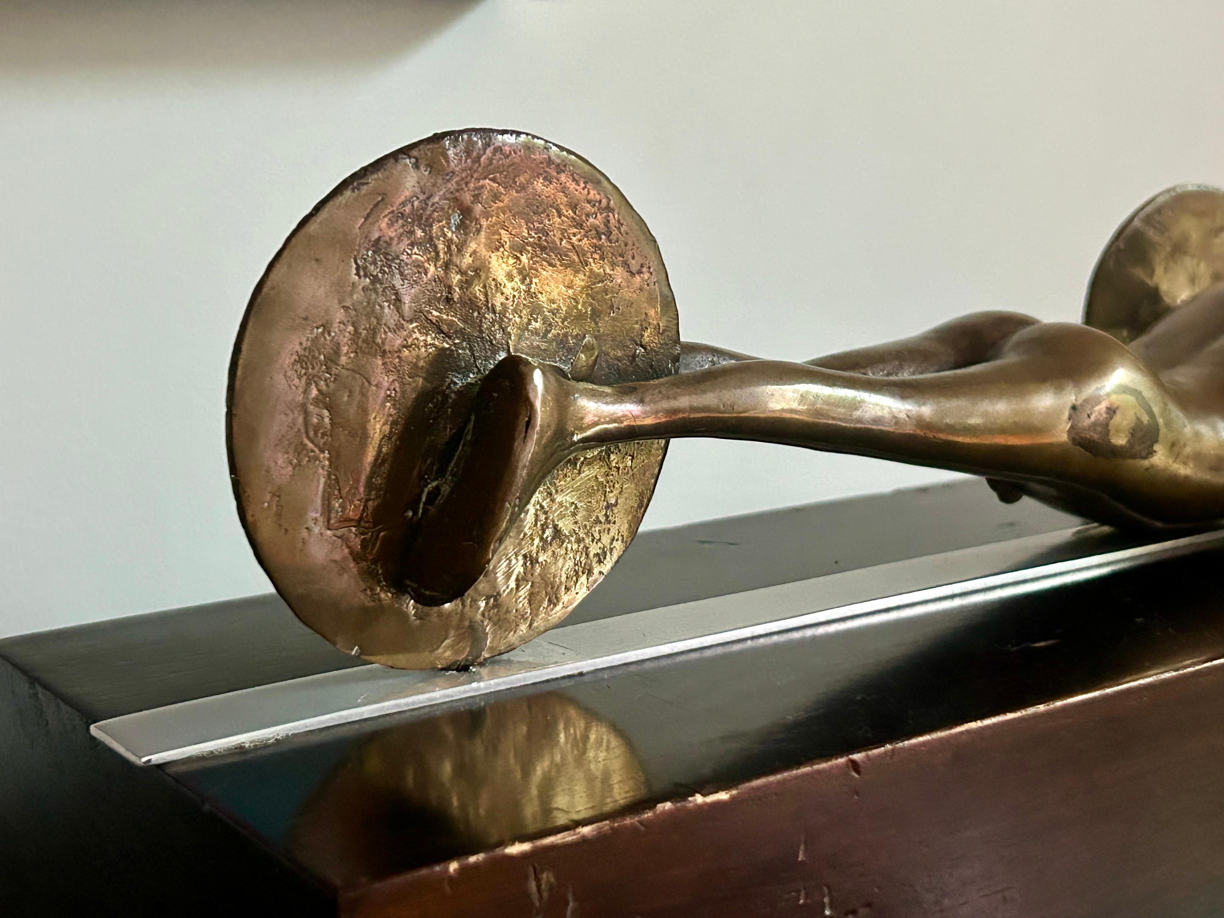 Pop Art Bronze Auto-Man Sculpture after Trova For Sale 6