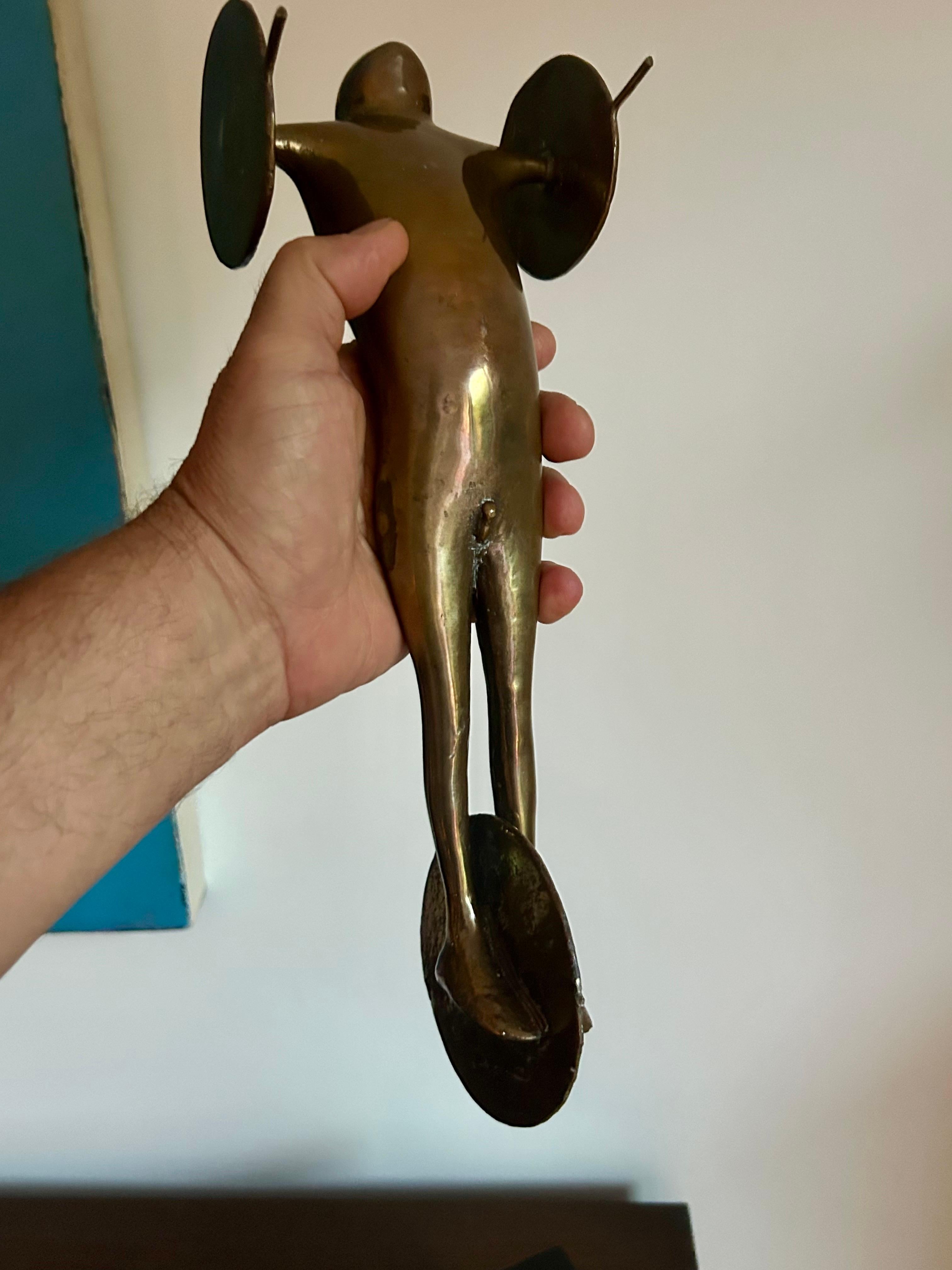 Pop Art Bronze Auto-Man Sculpture after Trova For Sale 7