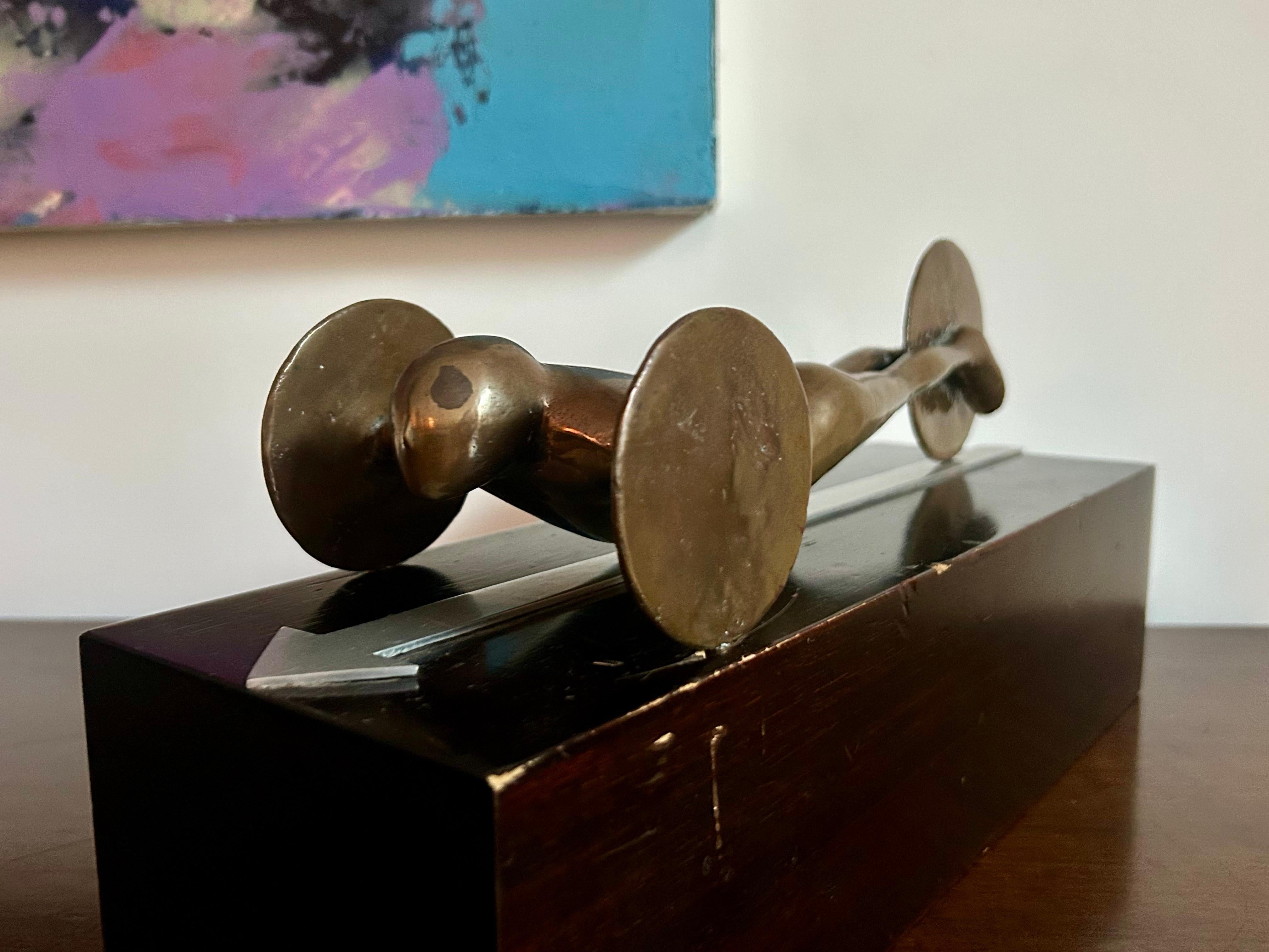 Pop Art Bronze Auto-Man Sculpture after Trova For Sale 8