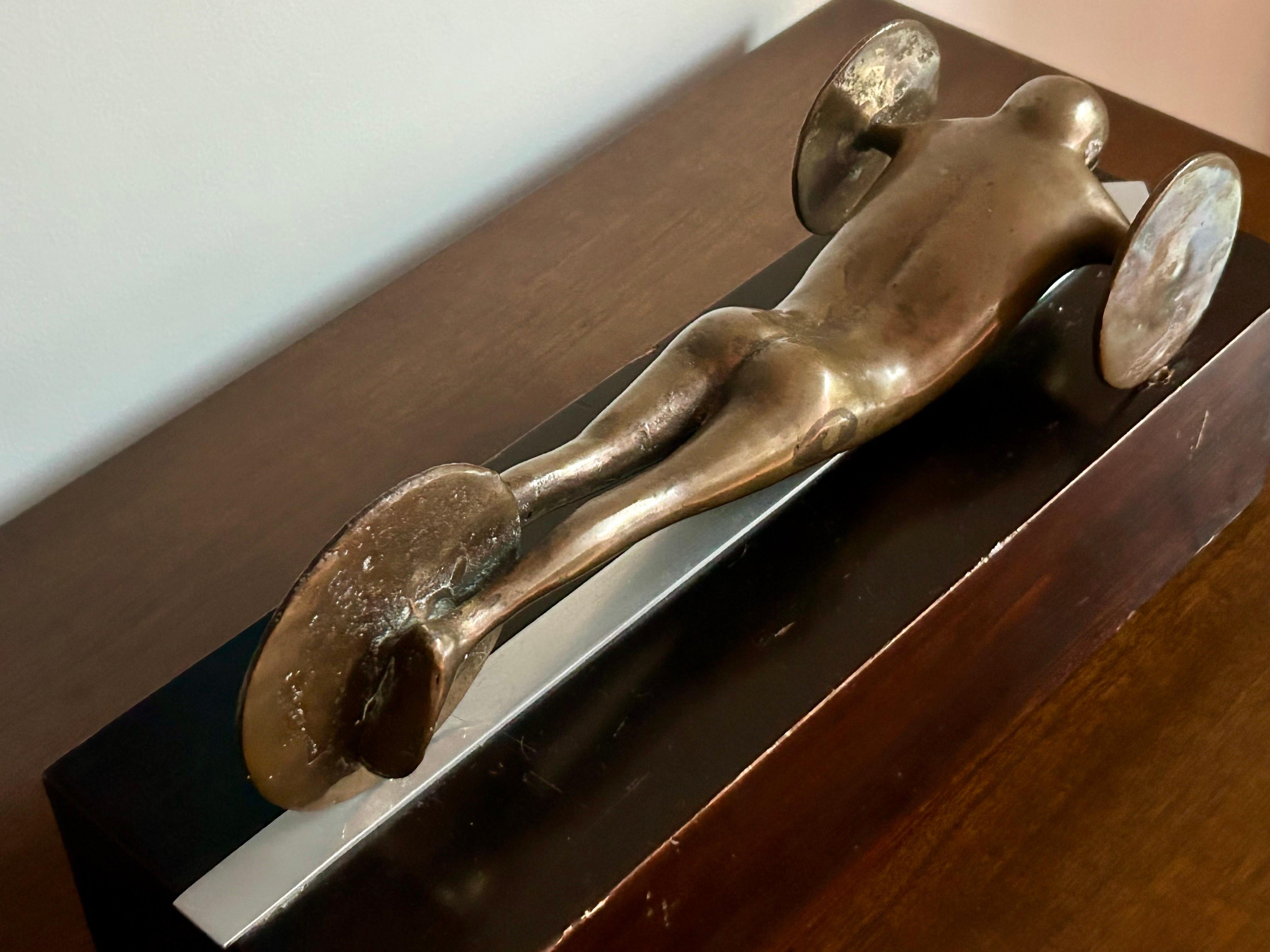 Pop Art Bronze Auto-Man Sculpture after Trova For Sale 11
