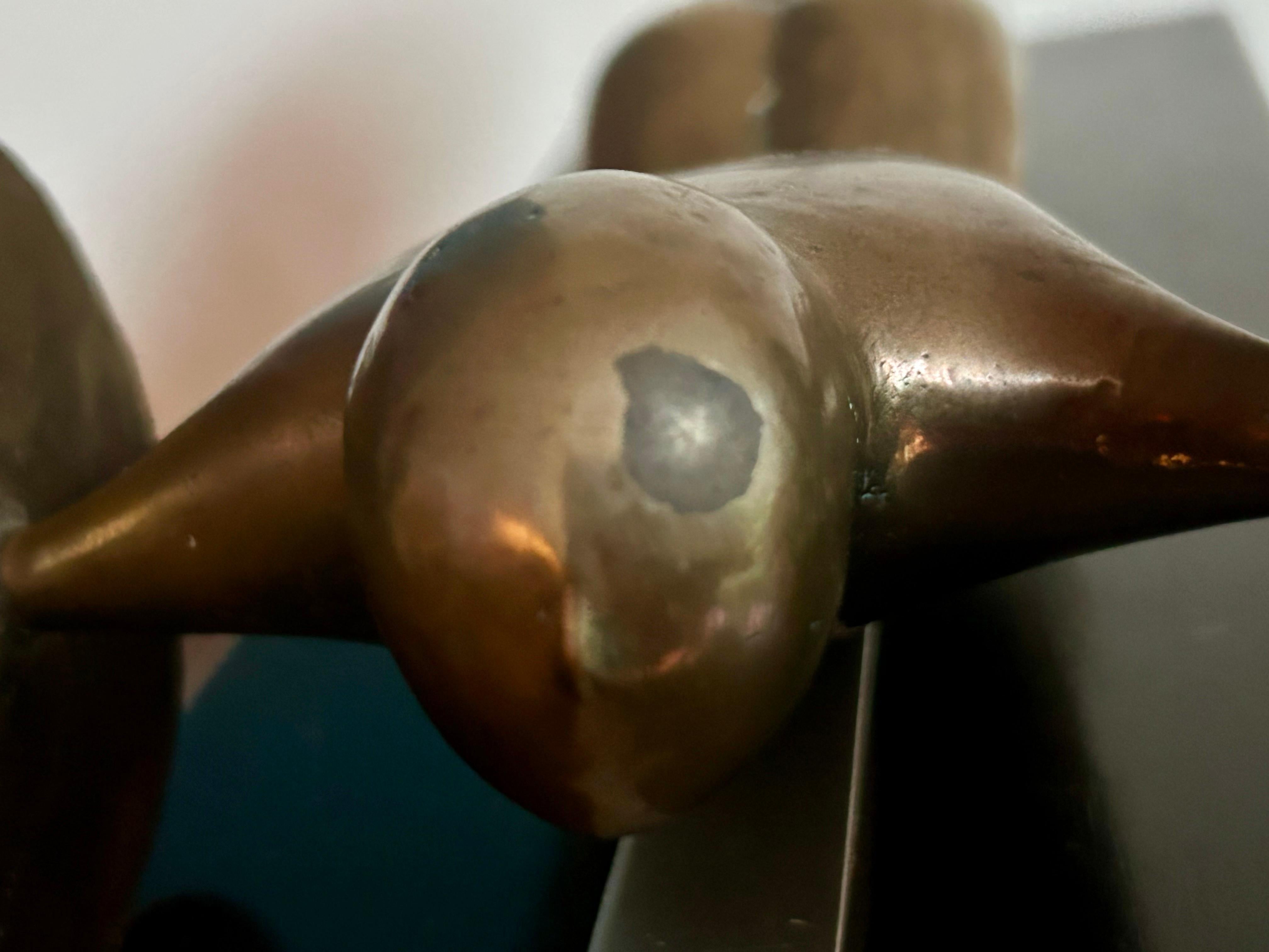 American Pop Art Bronze Auto-Man Sculpture after Trova For Sale