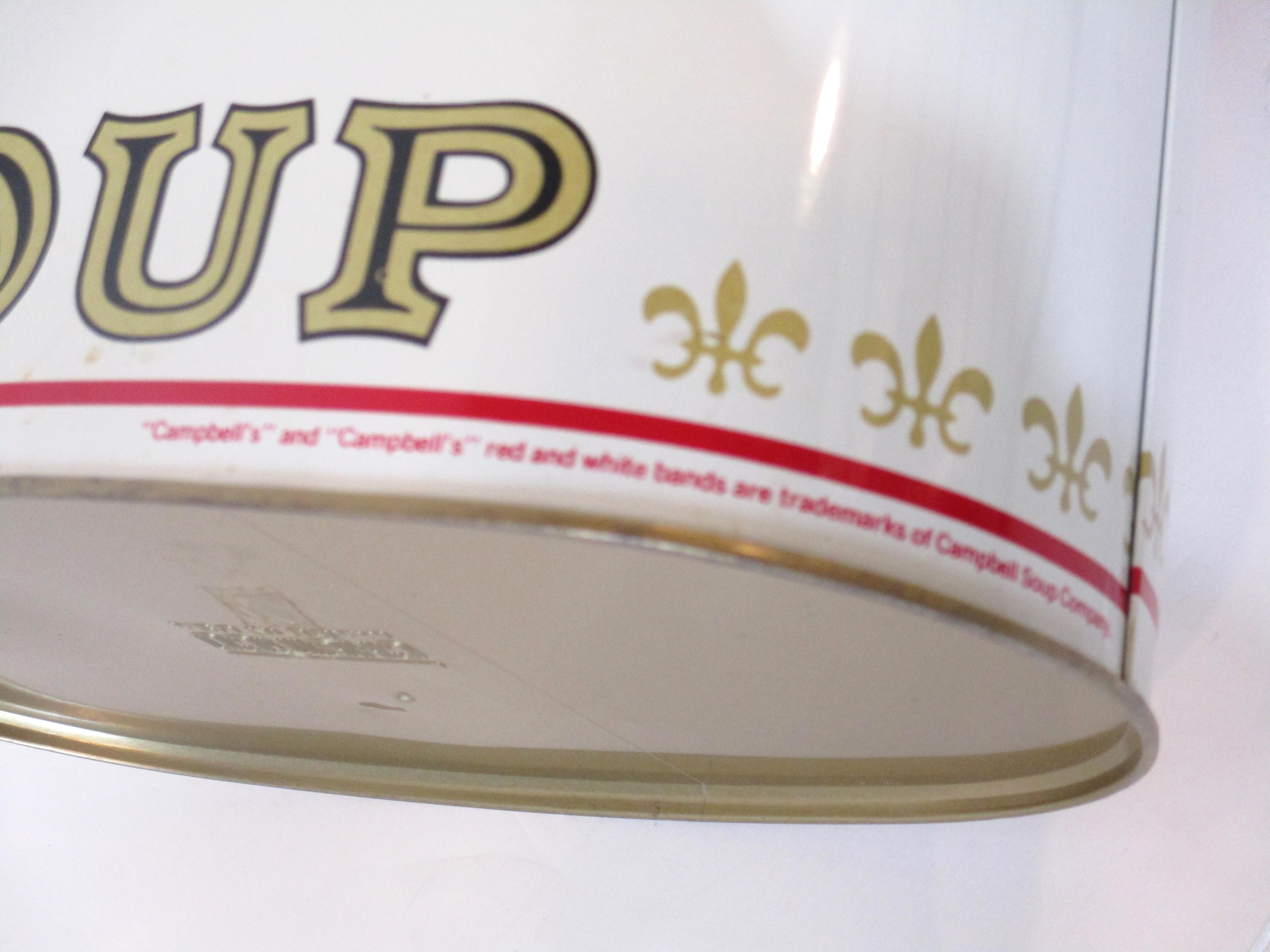 Metal Pop Art Campbell's Soup Trash Can after Warhol