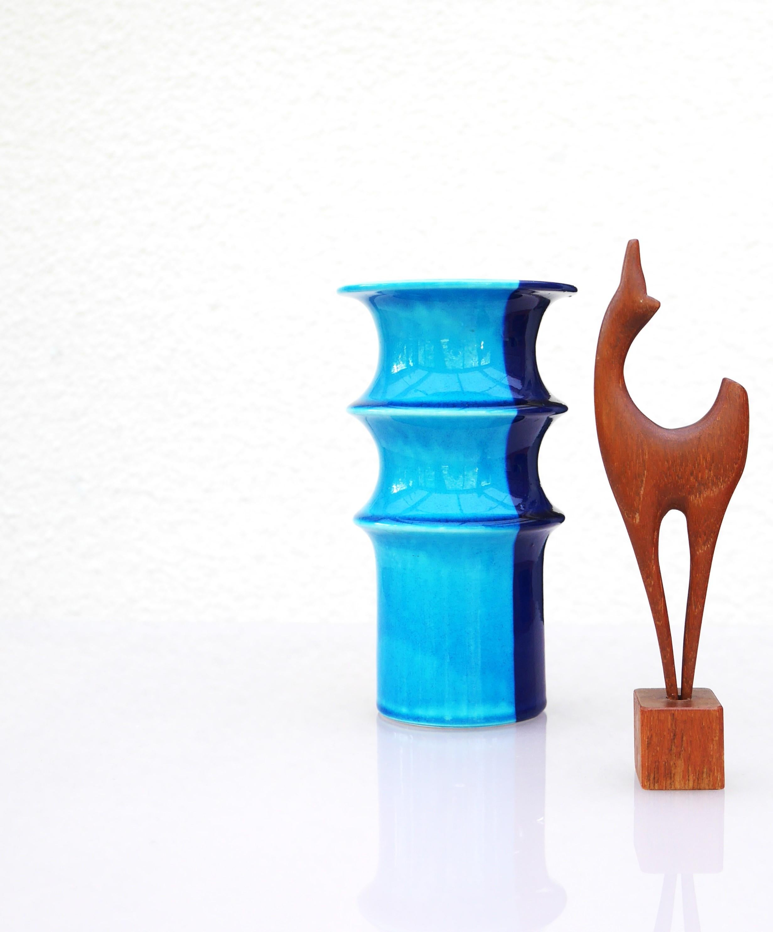 Mid-Century Modern Vase en céramique POP art d'Inger Persson pour Rörstrand, Suède en vente