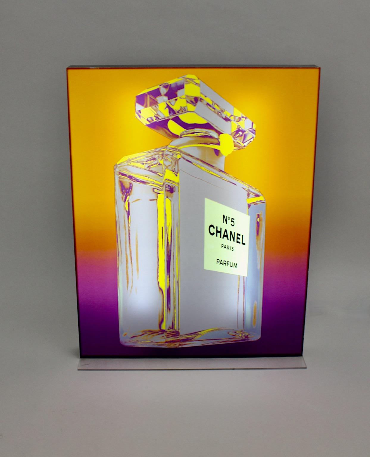 Pop Art Chanel No. 5 Vintage Advertising Lighting Display after Andy Warhol 1999 For Sale 4