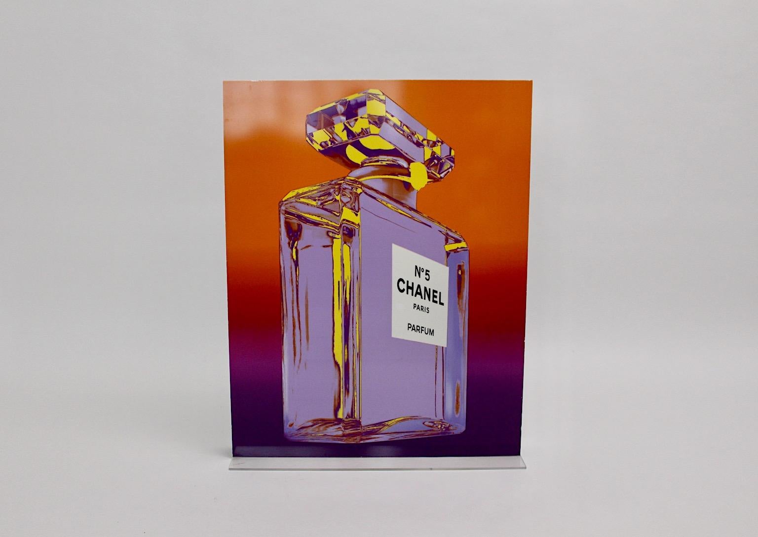 Affiche publicitaire Pop Art Chanel n° 5 vintage d'après Andy Warhol, 1999 en vente 1