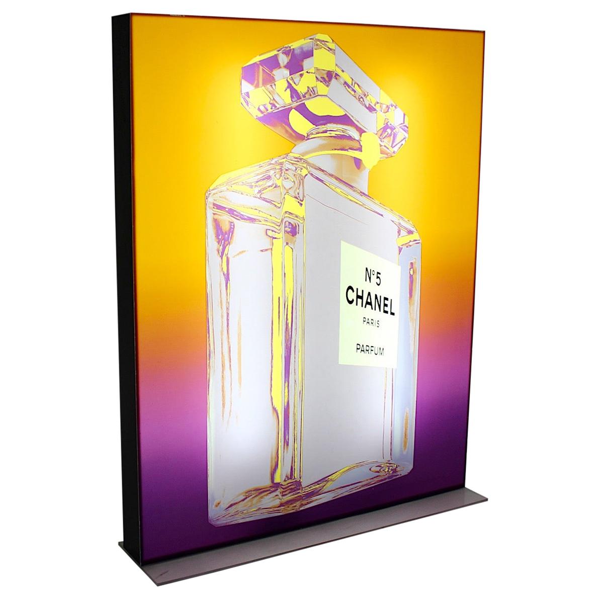 Pop Art Chanel No. 5 Vintage Advertising Lighting Display after Andy Warhol 1999 For Sale