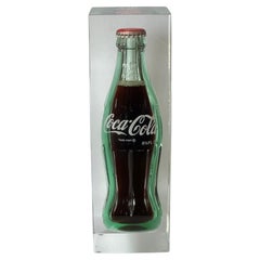 Vintage Pop Art "Coca Cola"/ Coke Bottle in Lucite Sculpture / Paperweight 