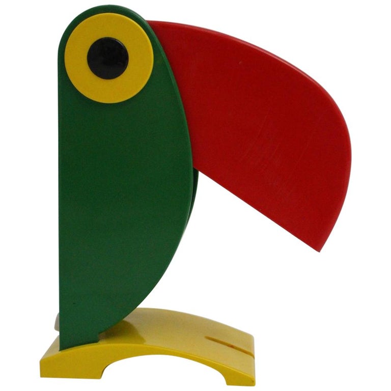 Pop Art Cockatoo Vintage Table Lamp Oldtimer Ferrari Yellow Green Red Italy  1980 For Sale at 1stDibs | ferrari lamp, pop art table lamp, pop art lamp