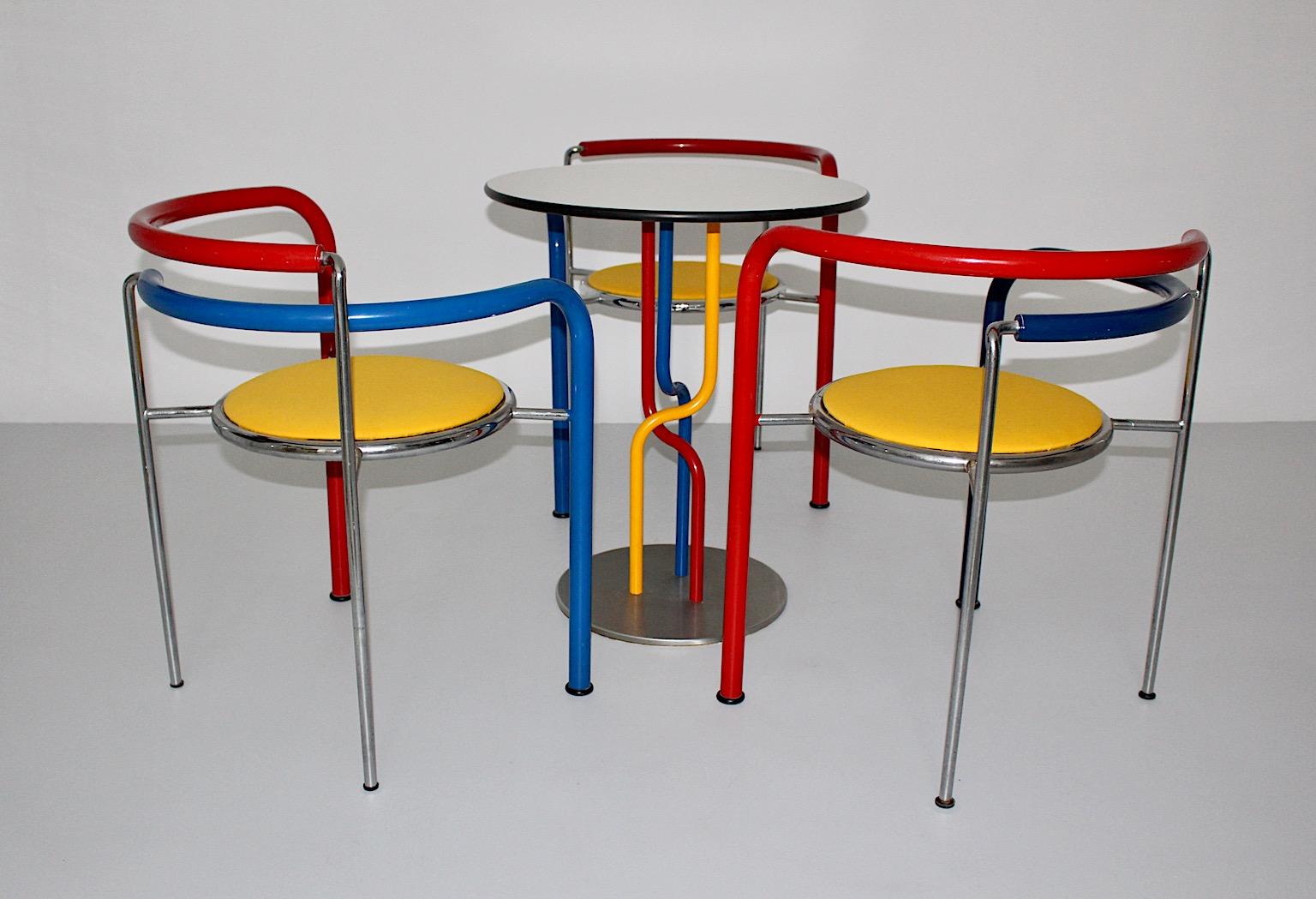 Esszimmerstühle und Tisch, Pop-Art, Rud Thygesen Johnny Sorensen, Dänemark, ca. 1989 (Moderne) im Angebot
