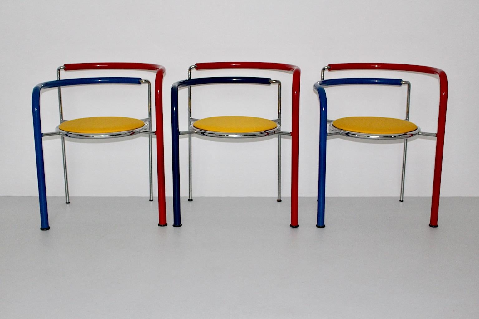 Modern Pop Art Dining Chairs and Table Rud Thygesen Johnny Sorensen Denmark c 1989 For Sale