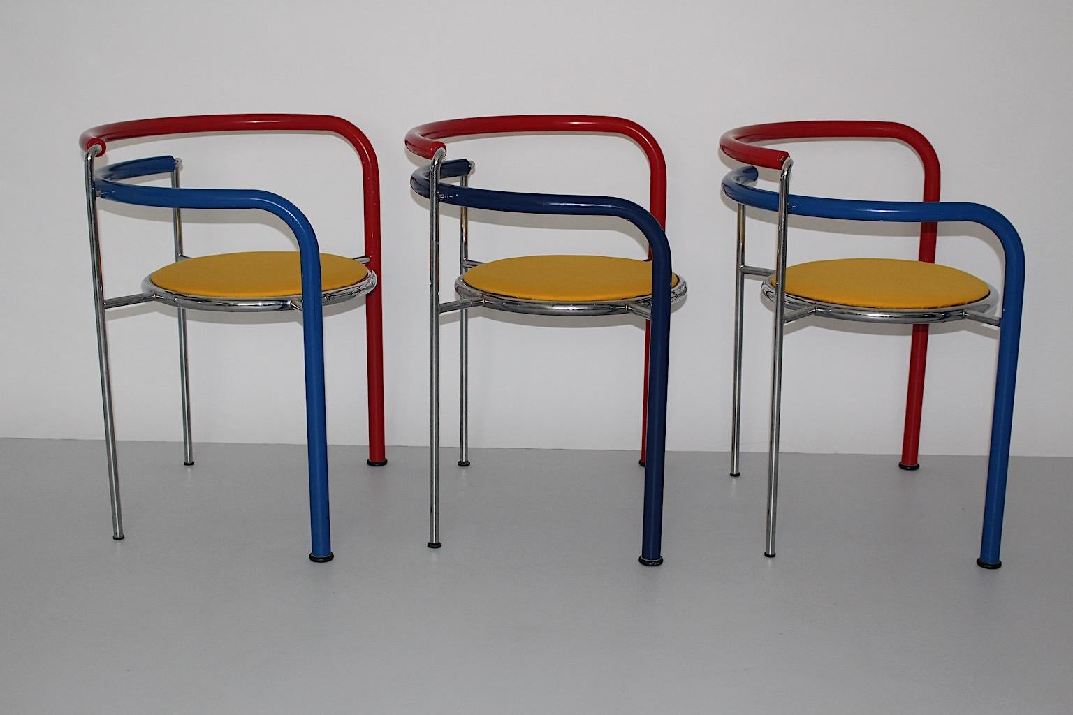Pop Art Dining Chairs and Table Rud Thygesen Johnny Sorensen Denmark c 1989 In Good Condition For Sale In Vienna, AT