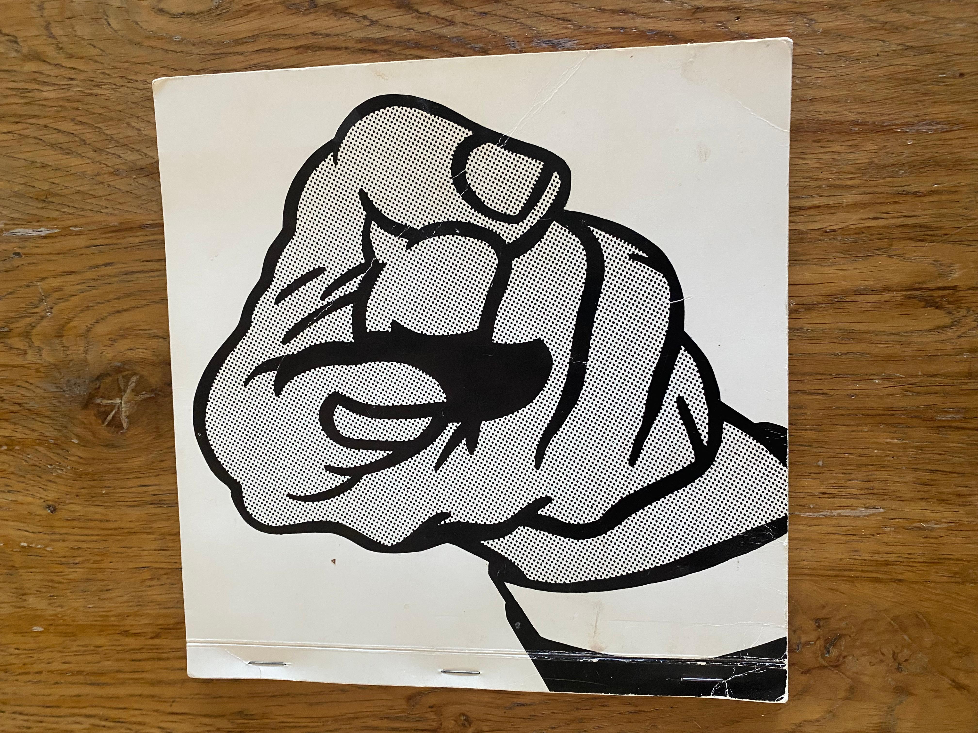 Unique catalogue of an exhibition in the Moderna Museet in Stockholm in 1964.
Amazing cover with the iconic artwork of Roy Lichtenstein.
106 works of:  Jim Dine, Roy Lichtenstein, Rosenquist, Segal, Warhol and Wesselmann
Beautiful lay-out with