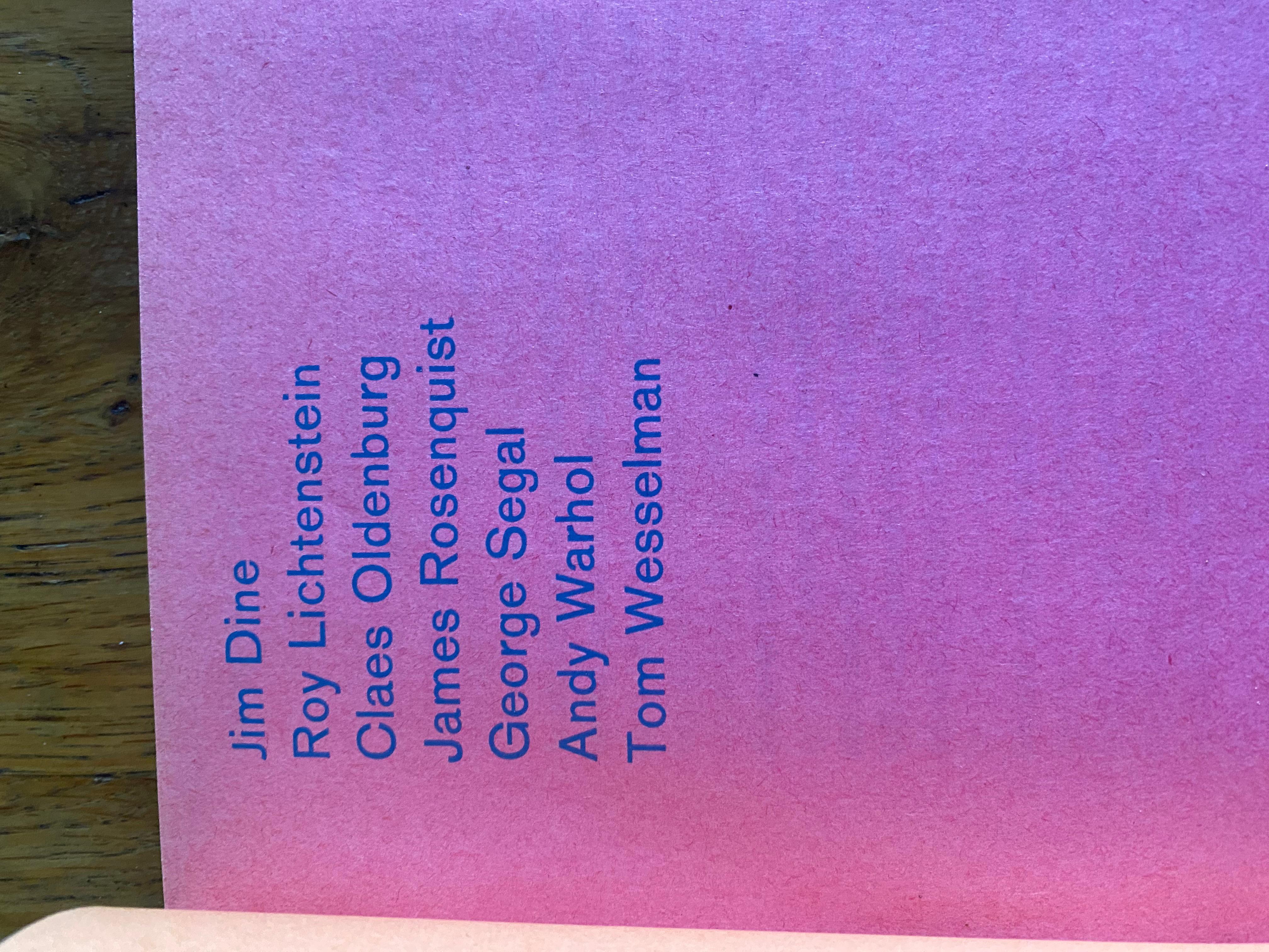 Mid-Century Modern Pop Art Exhibition Catalogue 1964 Stockholm Museum of Modern Art For Sale