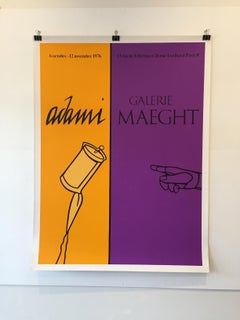 Pop-Art-Ausstellungsplakat, „Adami“, 1976, Galerie Maeght