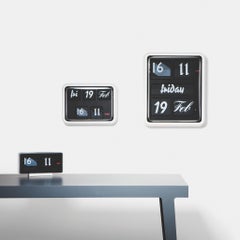 Pop Art Font Clock Set 3 Sizes - Calendar + Flip Typeface by Established & Sons