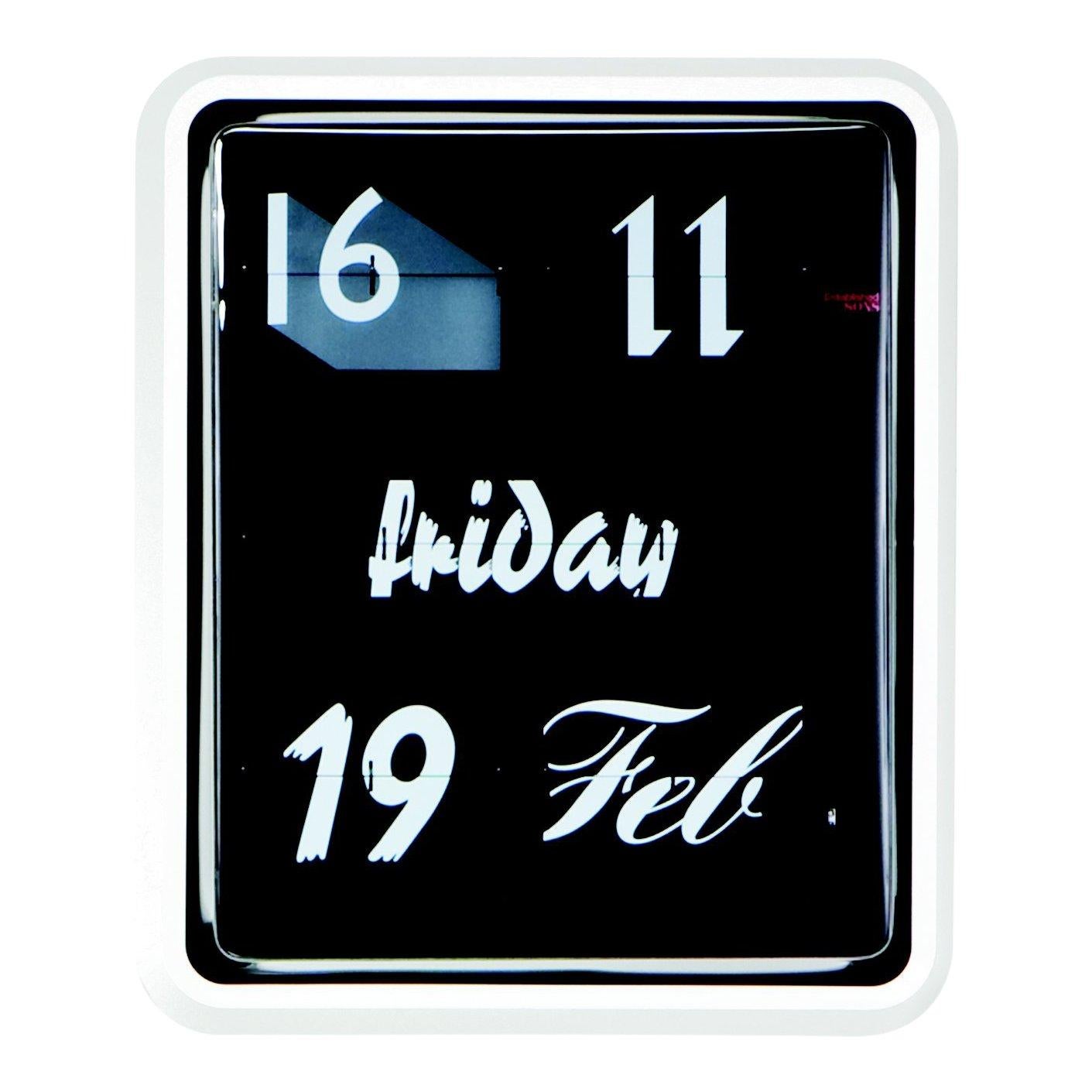 Modern Pop Art Font Clock Set 3 Sizes - Calendar + Flip Typeface by Established & Sons 