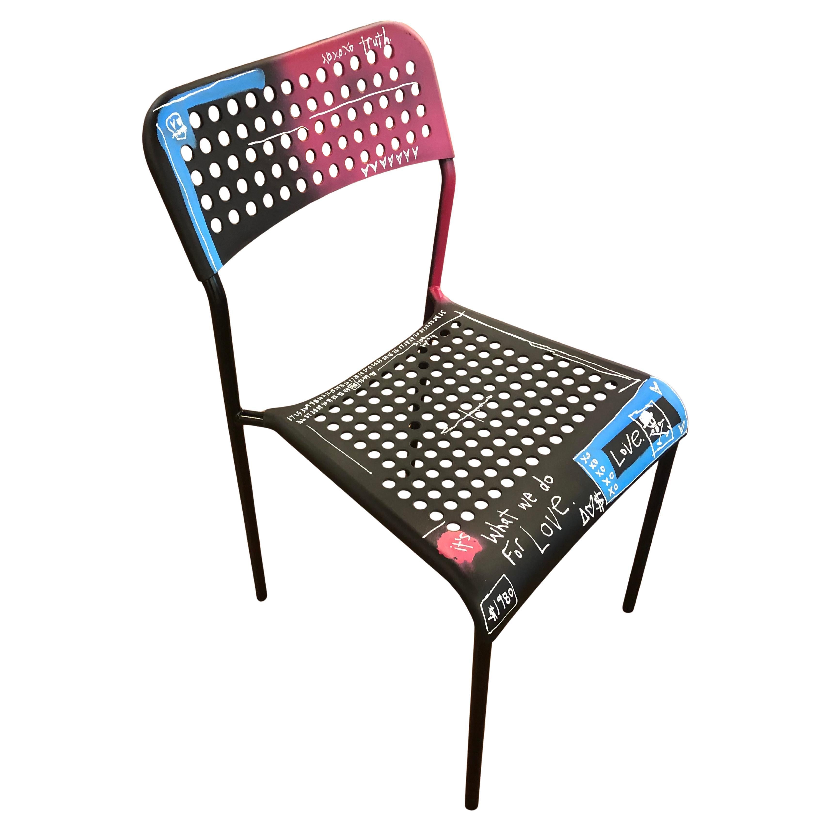 Pop Art Graffiti Tagged Chair (IV) by Adam Baranello