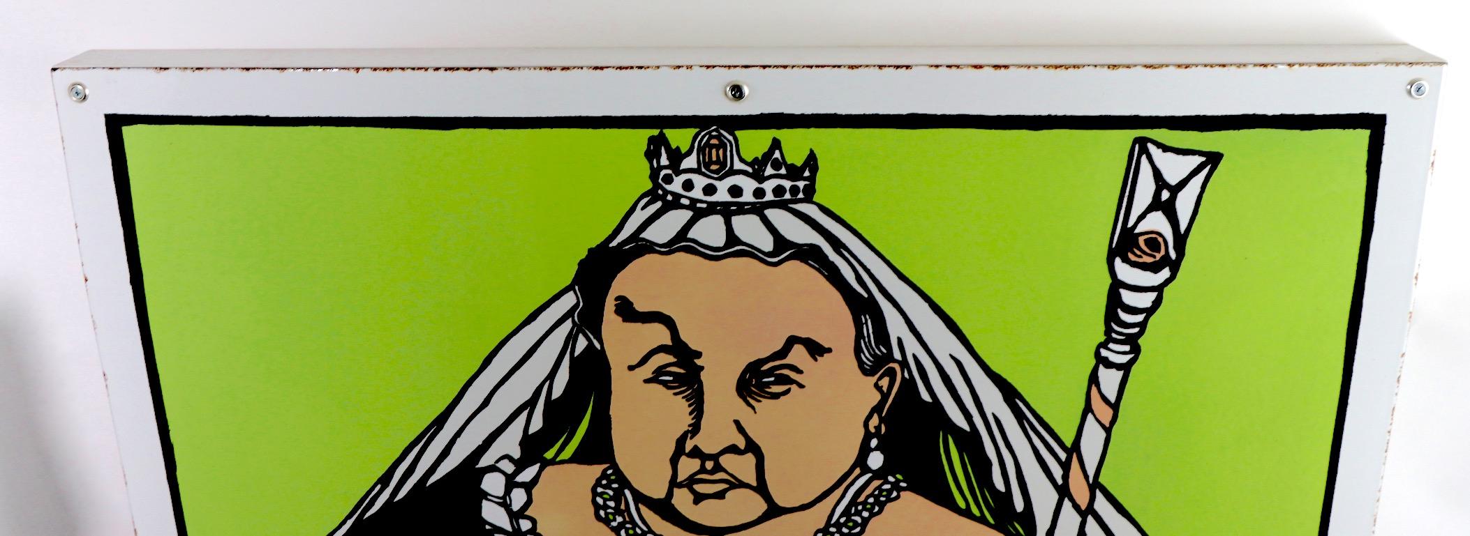 English Pop Art Graphic Design Advertising Sign Queen Victoria by Lars Hokanson