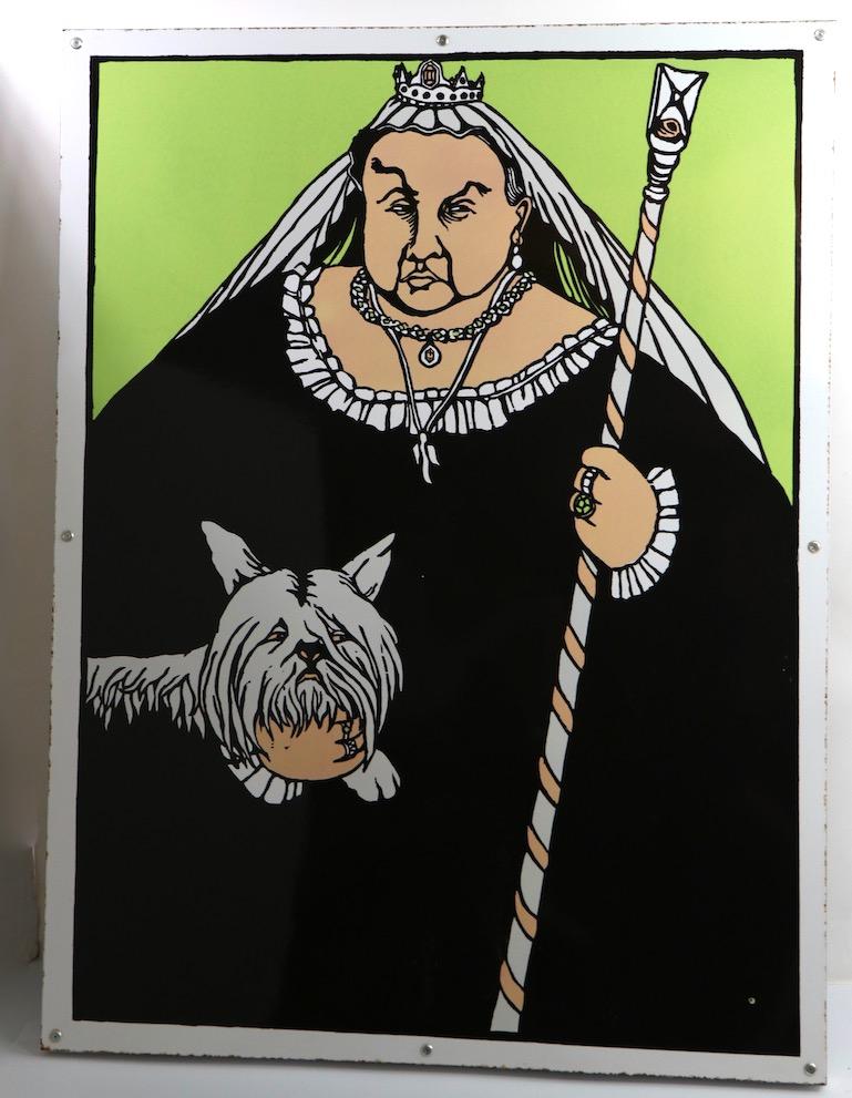 Pop Art Graphic Design Advertising Sign Queen Victoria by Lars Hokanson In Good Condition In New York, NY
