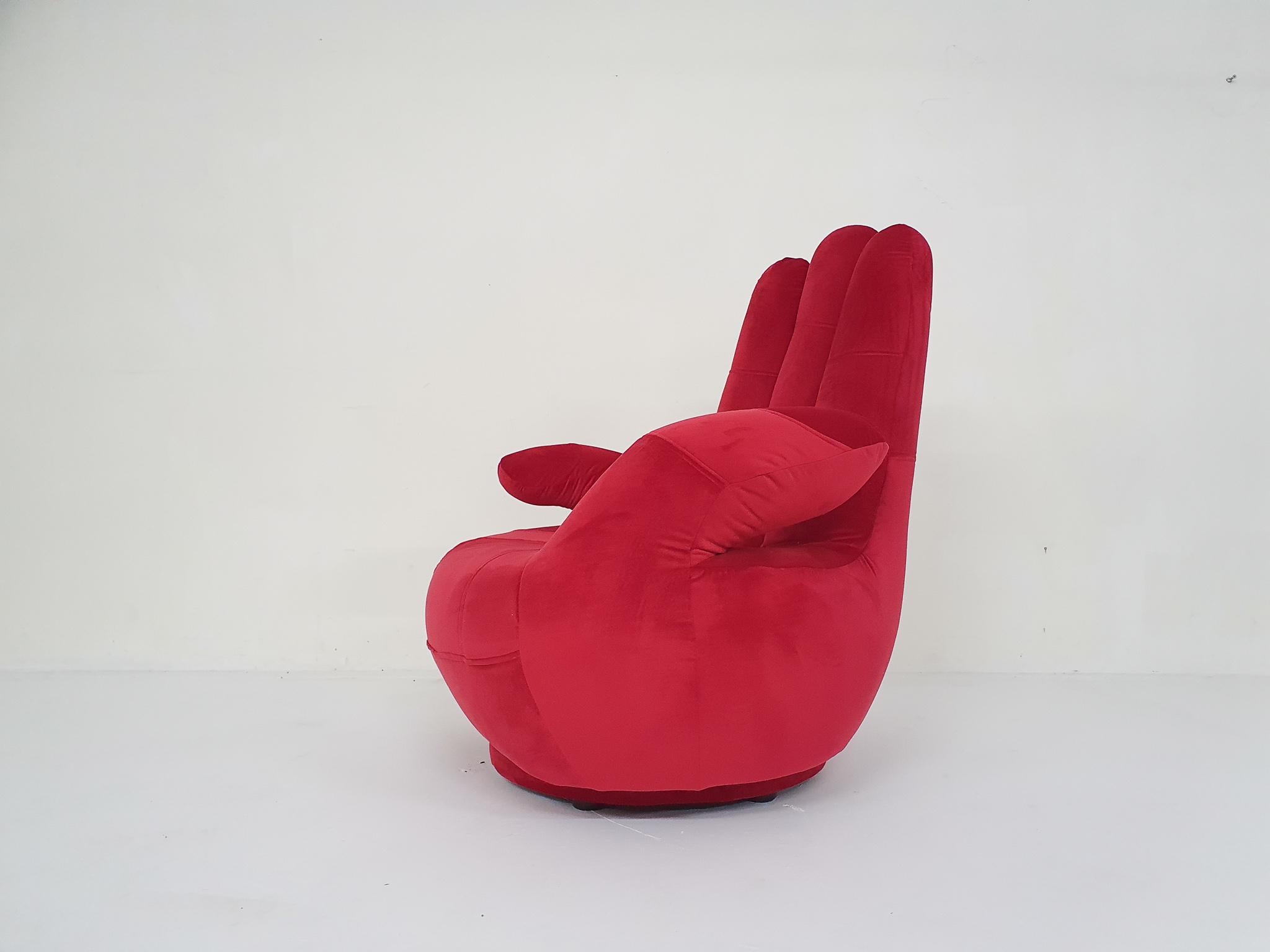 hand shaped swivel chair