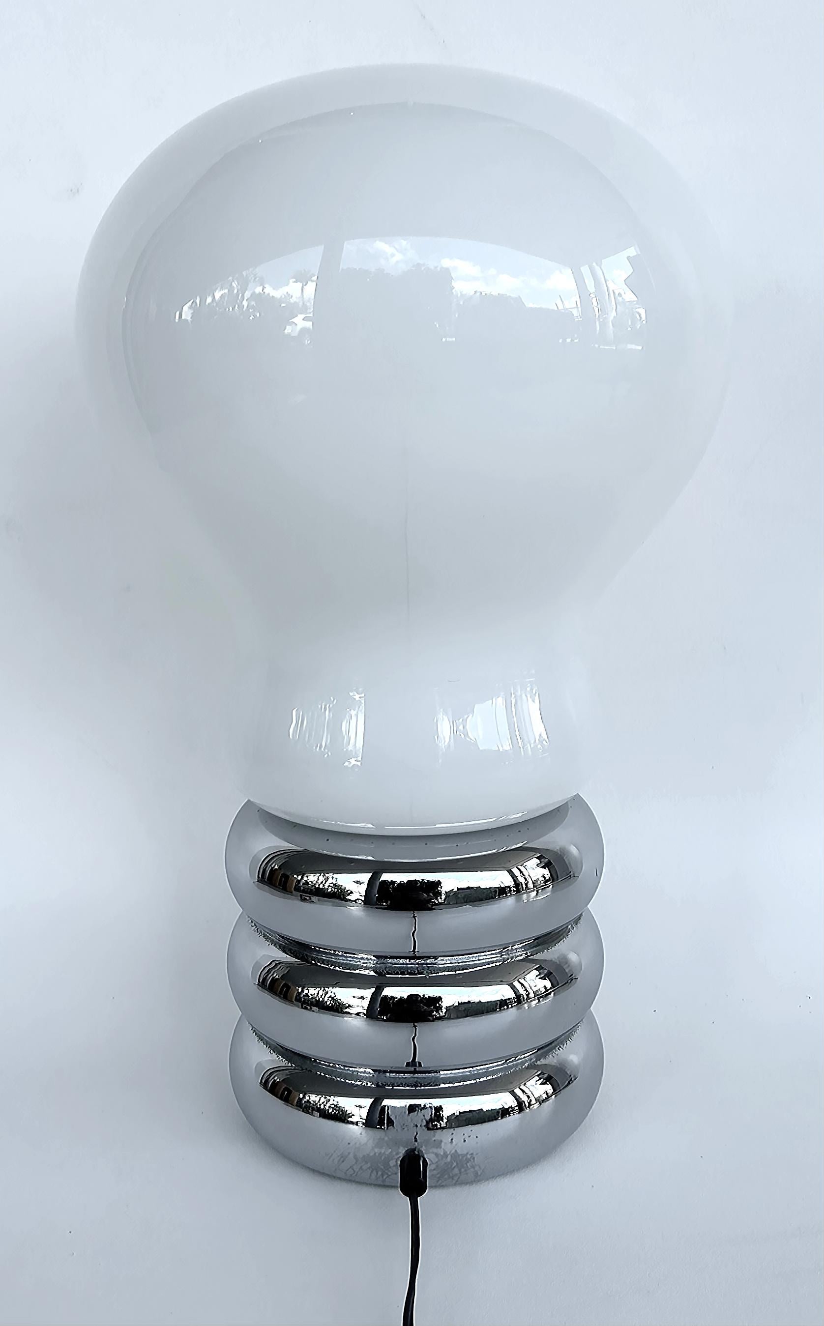 Metal Pop Art Ingo Maurer Giant Bulb Table Lamp by Design M, Germany 1966