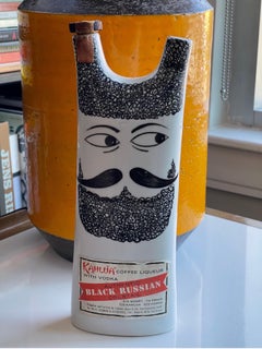 Pop Art Kahula Black Russian Vodka Decanter by Artist Legardo Tackett