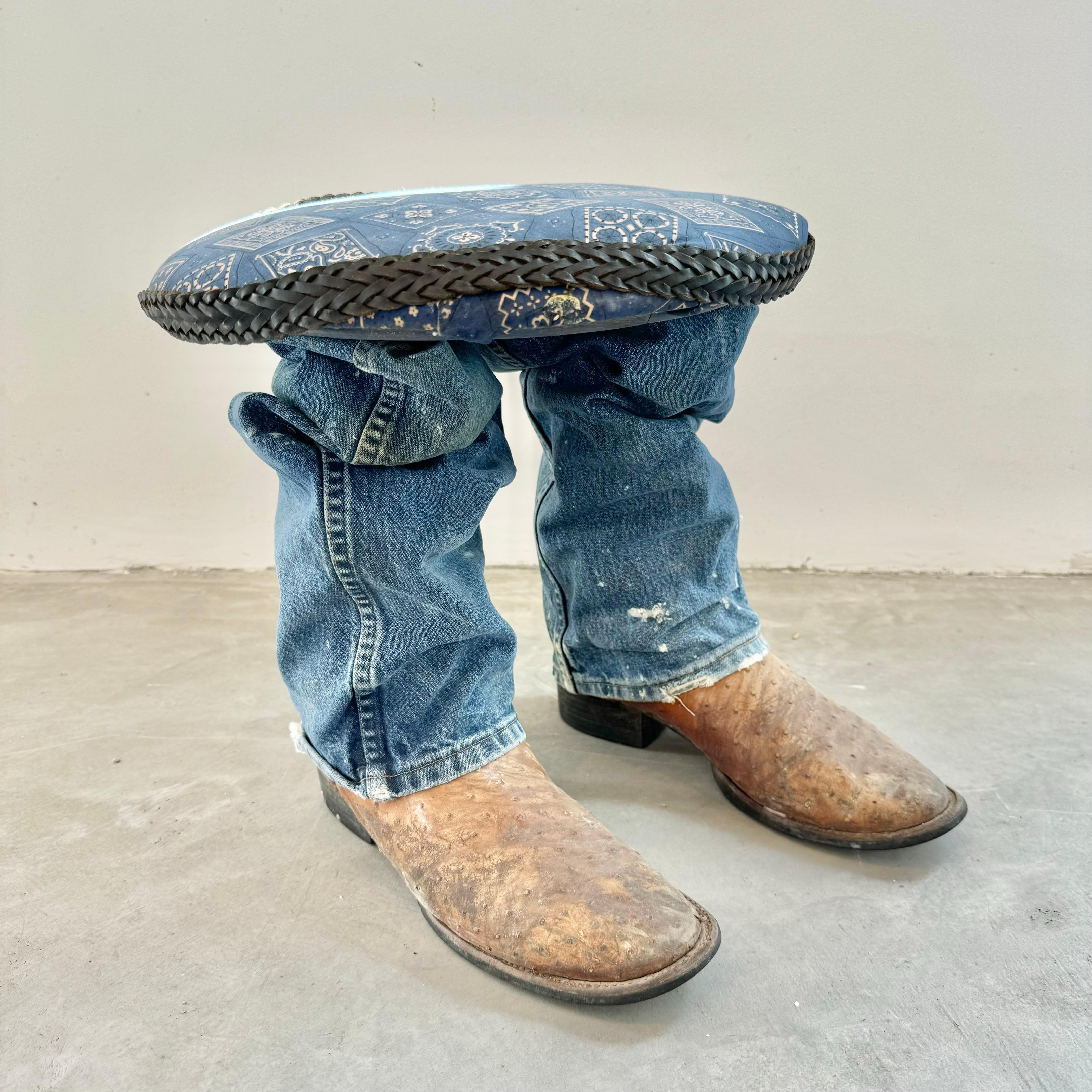 Pop-Art Legs with Cowboy Boots Stool, 1990s USA 4