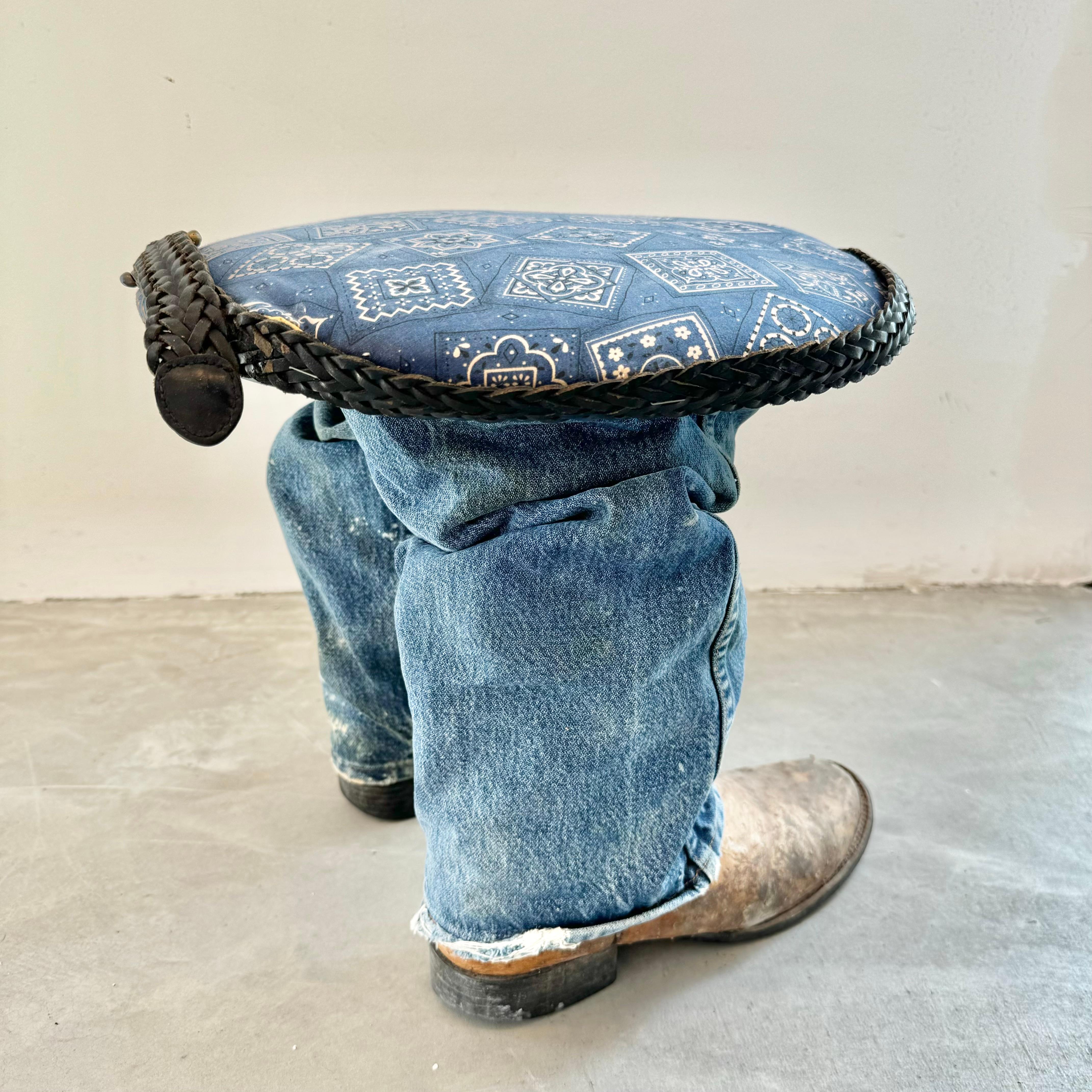 Pop-Art Legs with Cowboy Boots Stool, 1990s USA 2