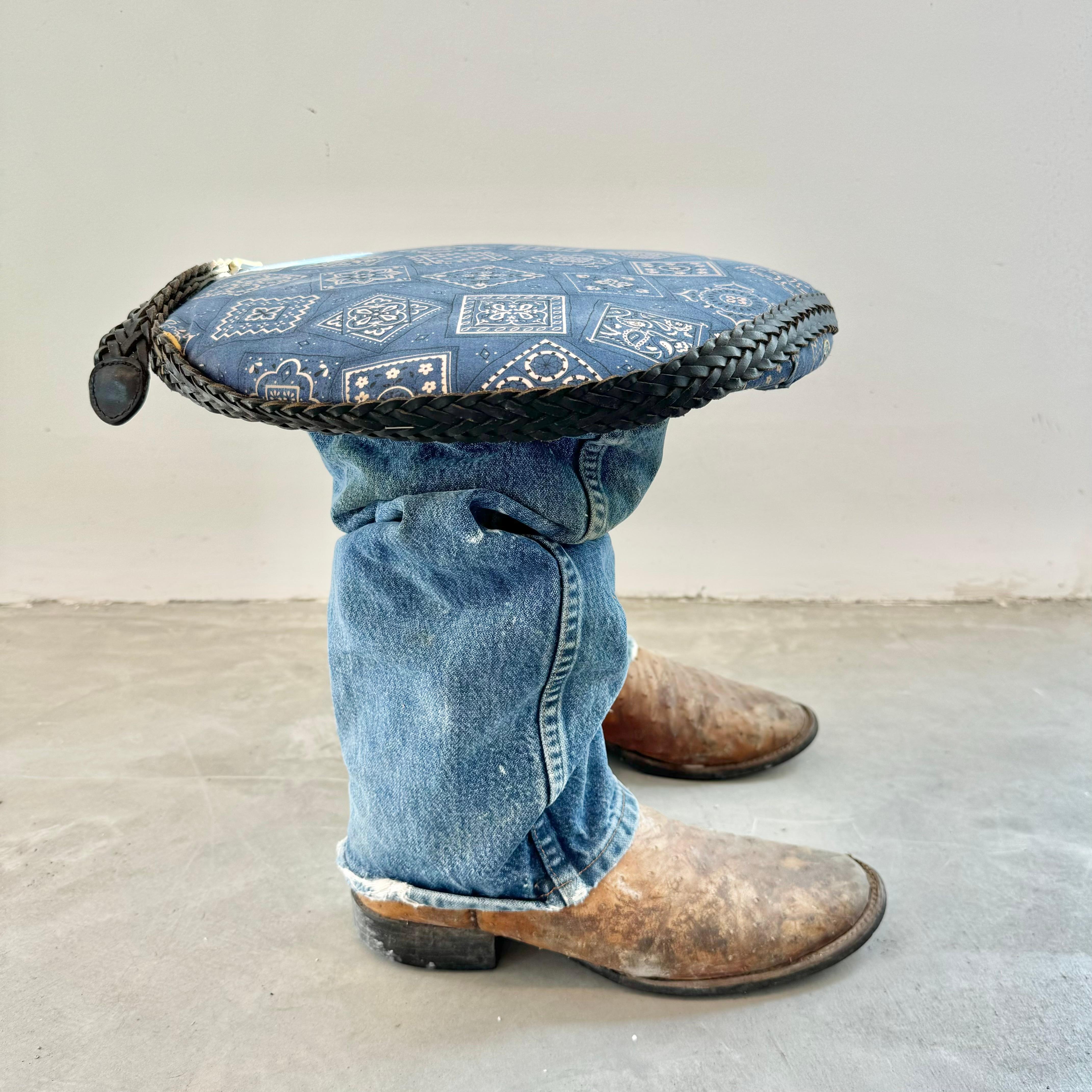 Pop-Art Legs with Cowboy Boots Stool, 1990s USA 3