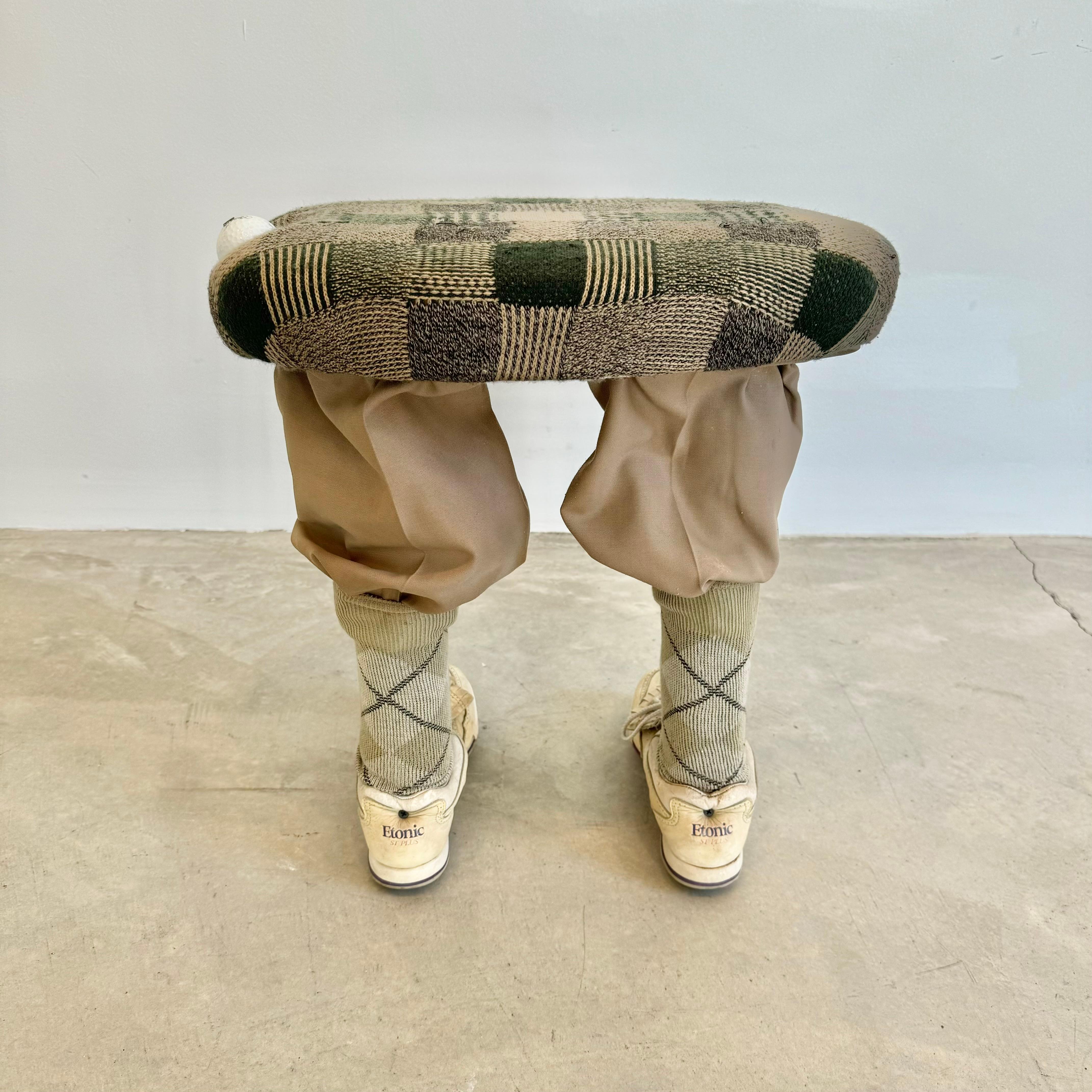 Sgabello Pop-Art con gambe e scarpe da golf, anni '90 USA In condizioni buone a Los Angeles, CA