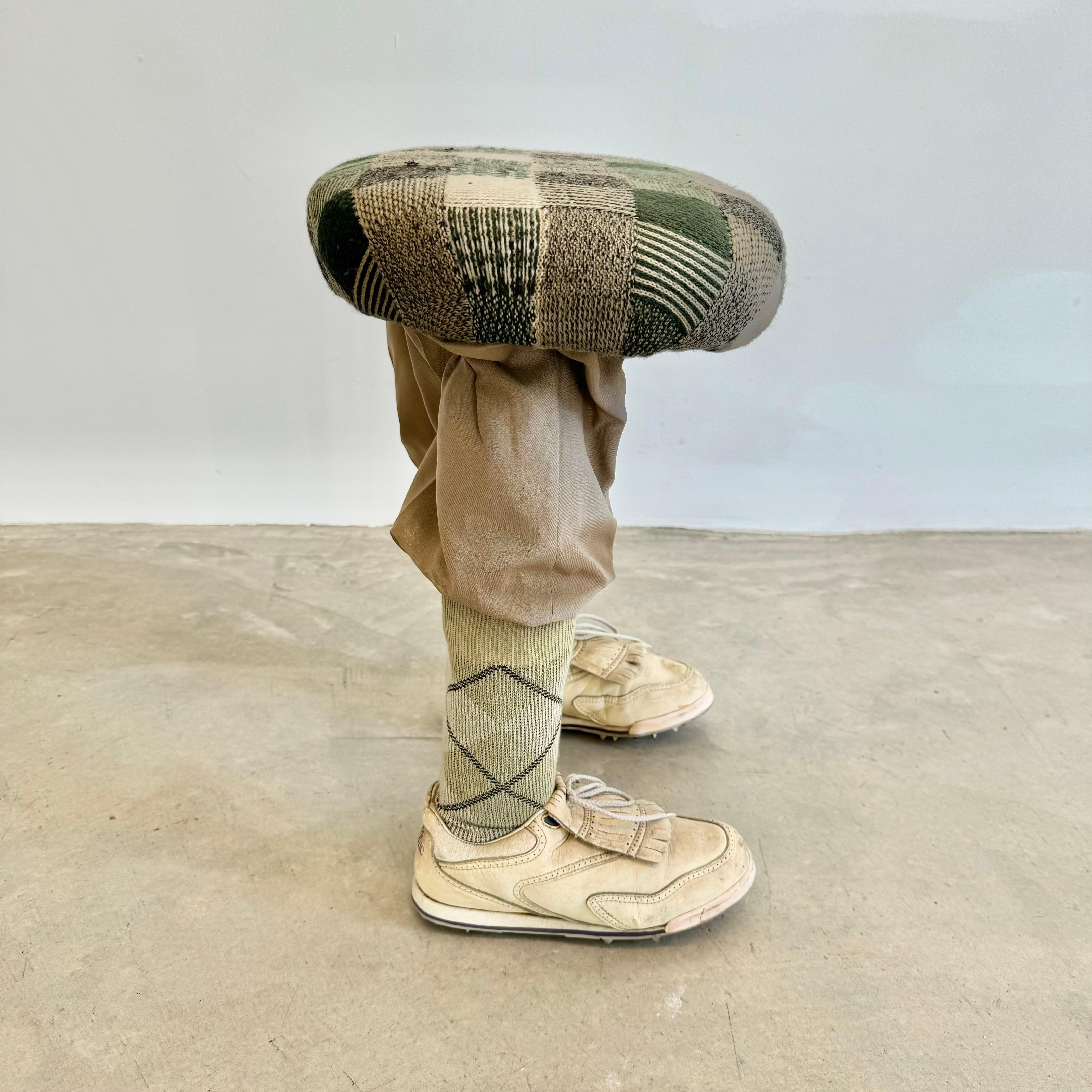 Gomma Sgabello Pop-Art con gambe e scarpe da golf, anni '90 USA