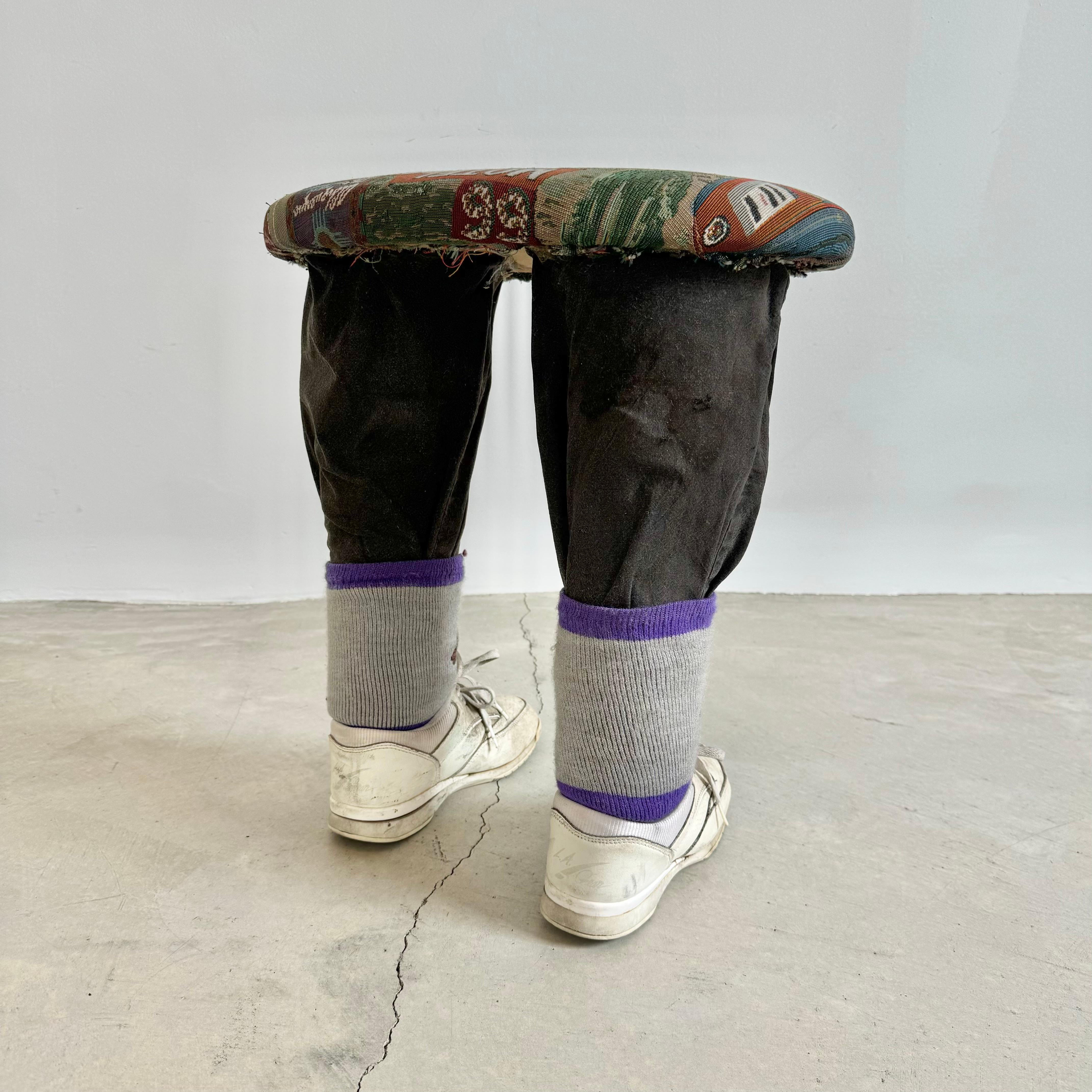 Pop-Art Legs with Sneakers Stool, 1990s USA 4
