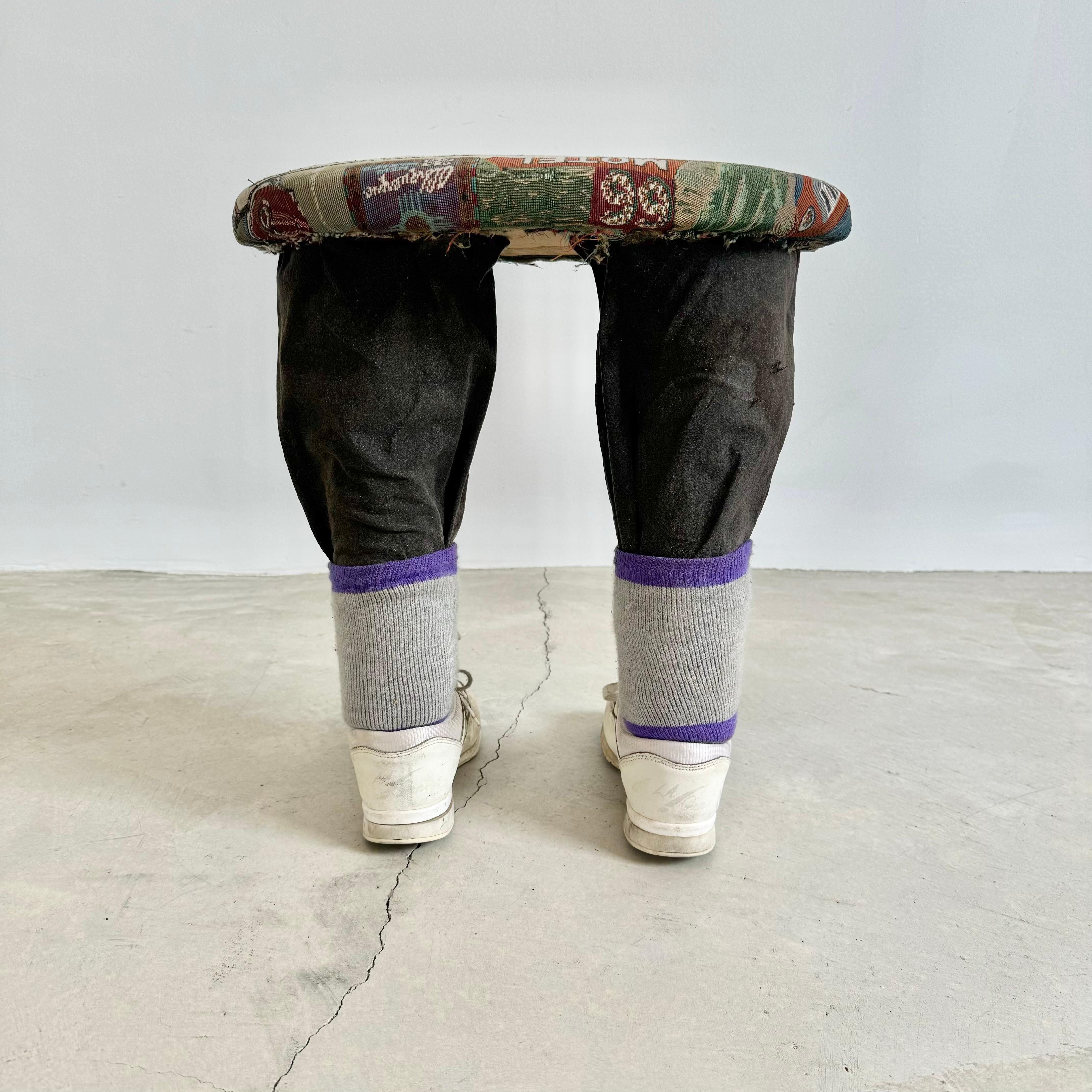 Pop-Art Legs with Sneakers Stool, 1990s USA 5