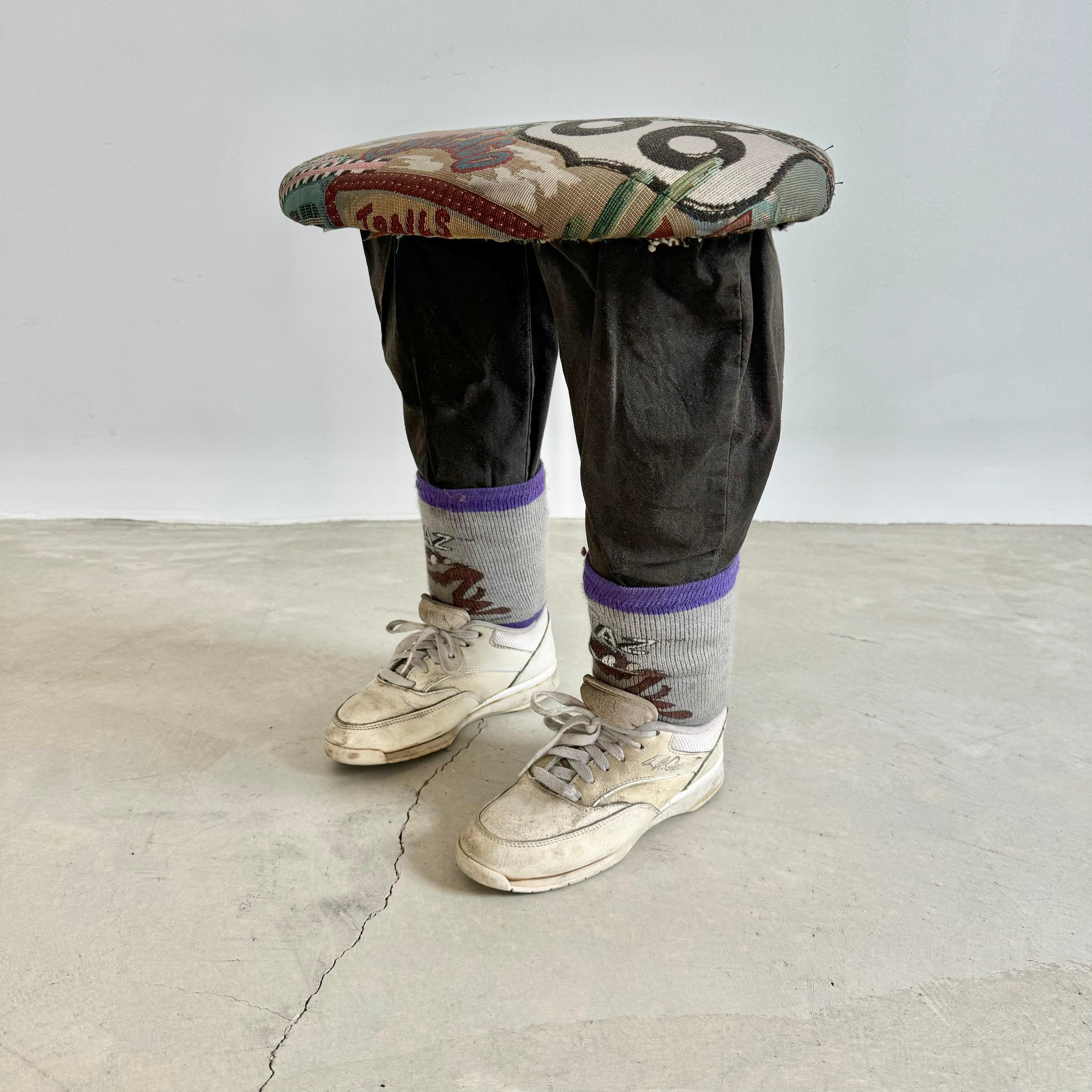 Pop-Art Legs with Sneakers Stool, 1990s USA 9