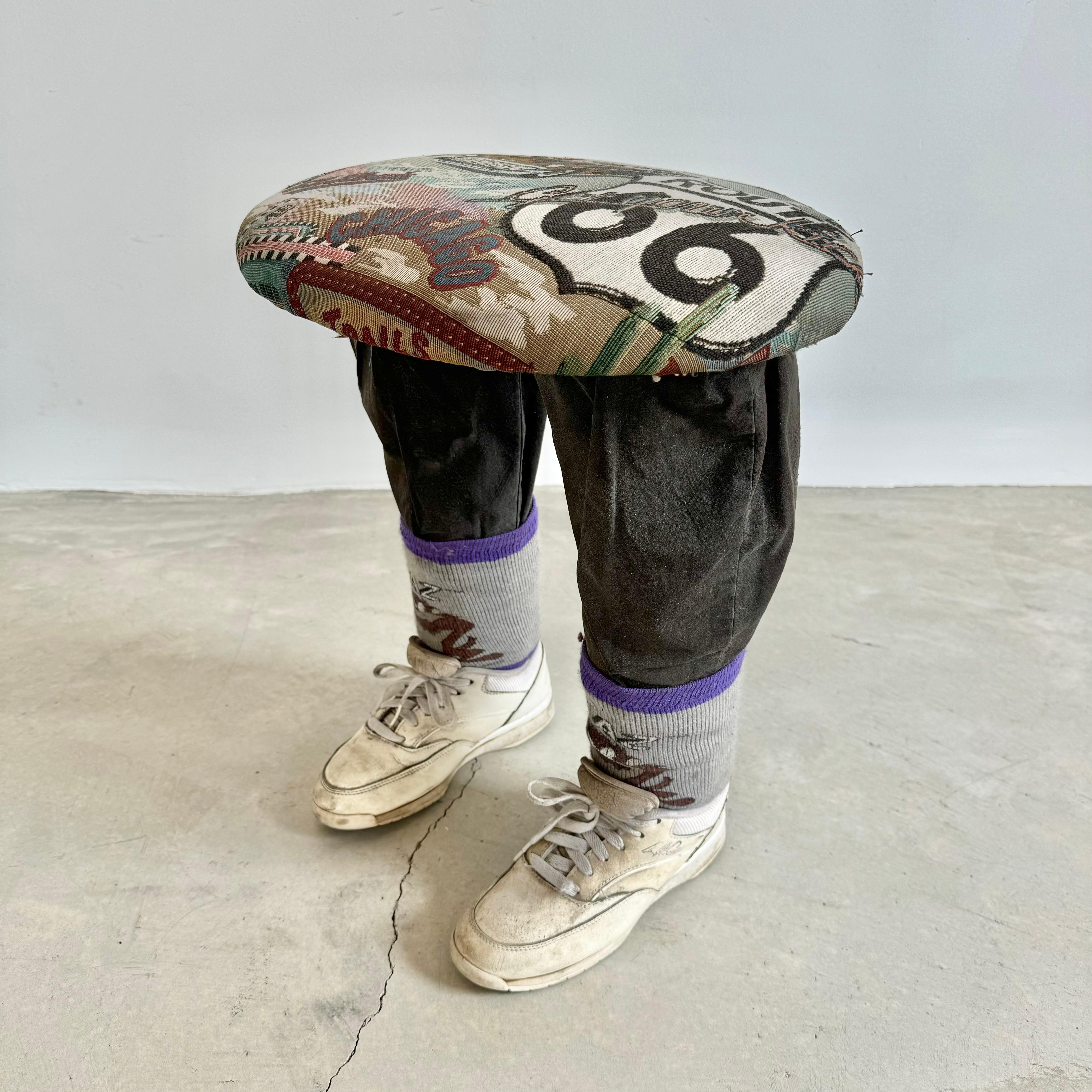 Pop-Art Legs with Sneakers Stool, 1990s USA 10