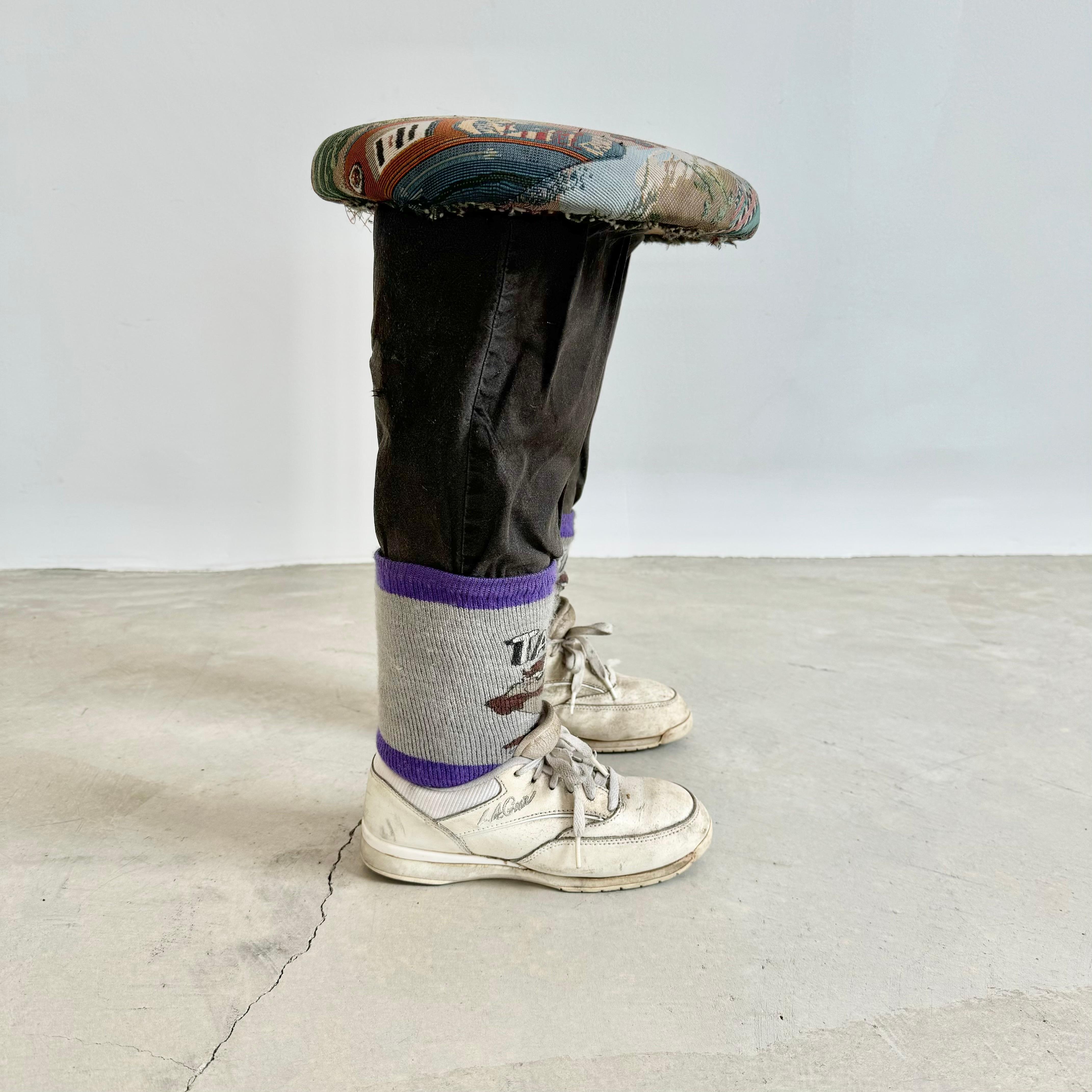 Pop-Art Legs with Sneakers Stool, 1990s USA 1