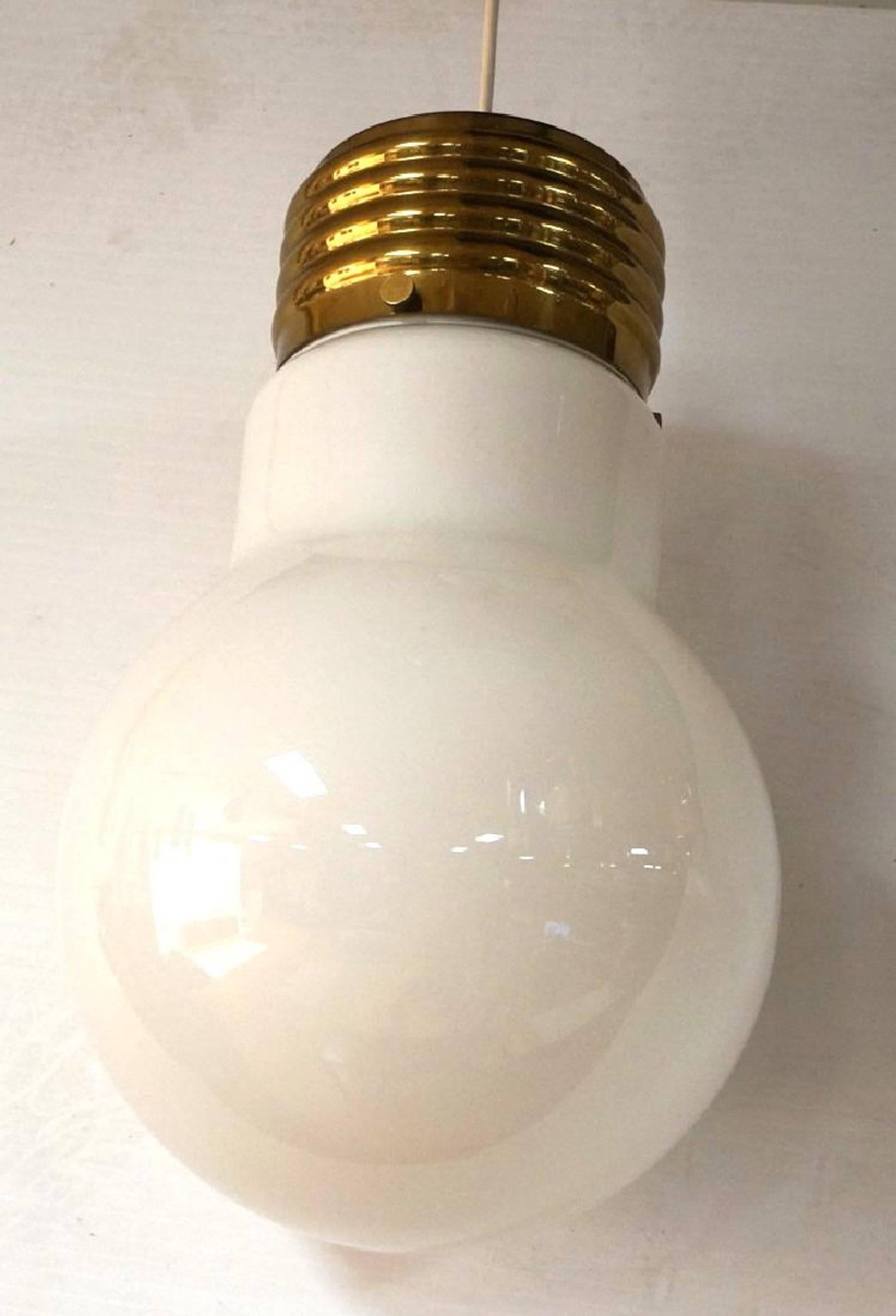Pop Art light bulb pendant chandelier.