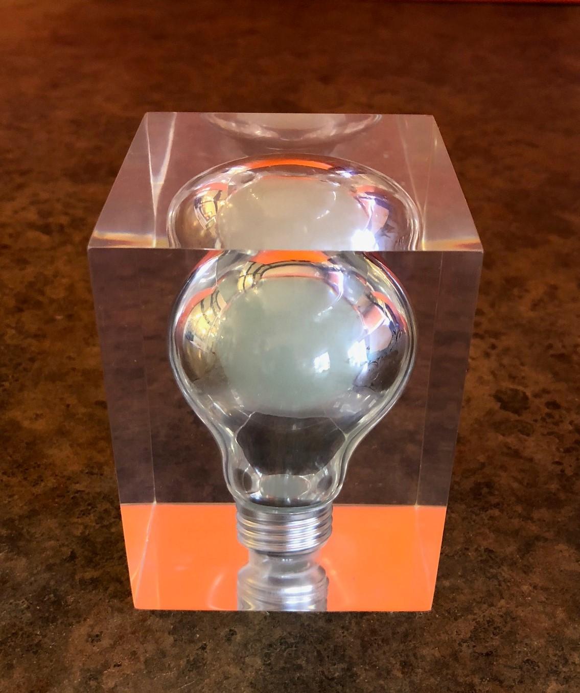 light bulb paperweight