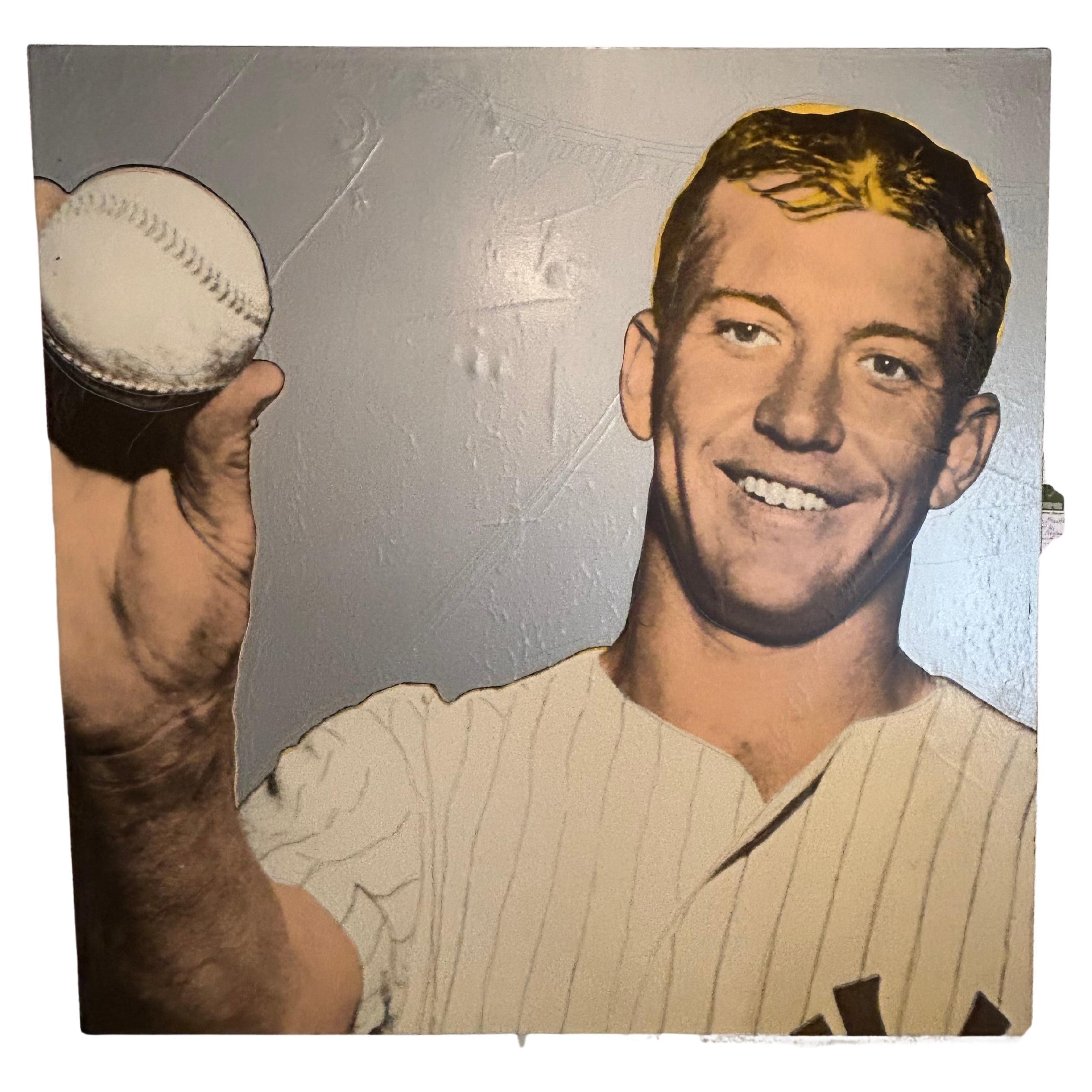 Pop Art Mickey Mantle Silkscreen by Steve Kaufman
