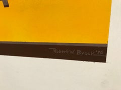 Peinture moderniste Pop Art par Robert Brock. P C:: circa 1976 WNY Artiste