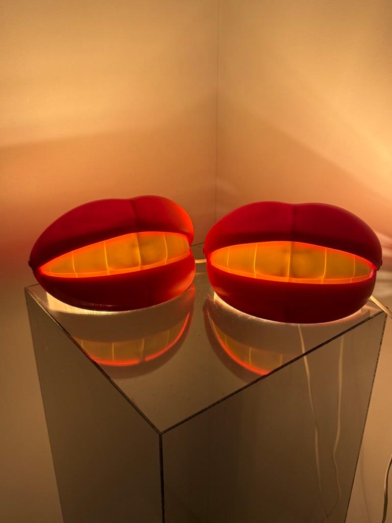 Métal Pop Art bouche - lampes à lèvres 'Flabb' Design/One scandinave -Suède en vente