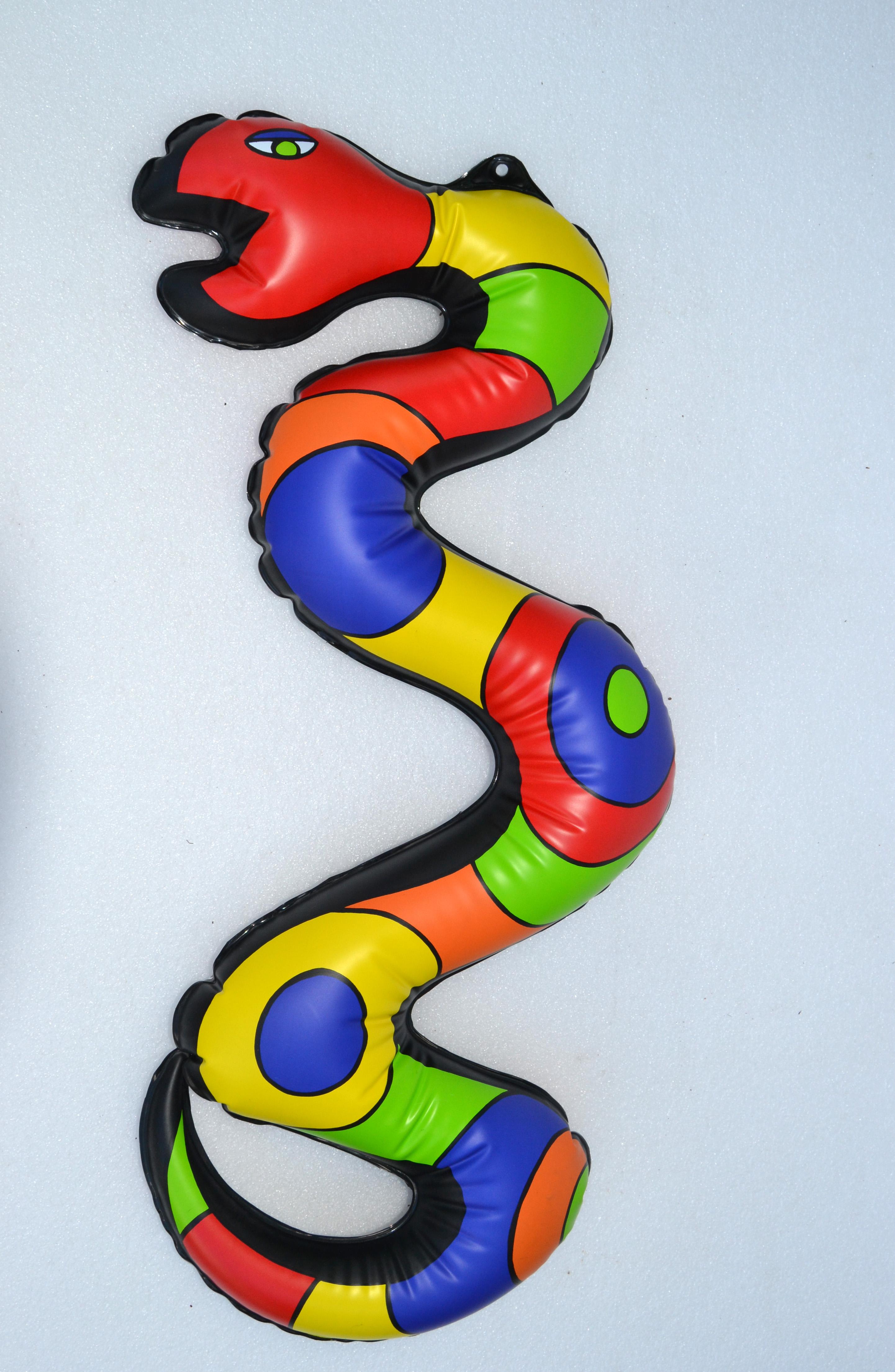 Pop Art Niki de Saint Phalle Inflatable Plastic Snake Collectibles, France 1999 For Sale 10