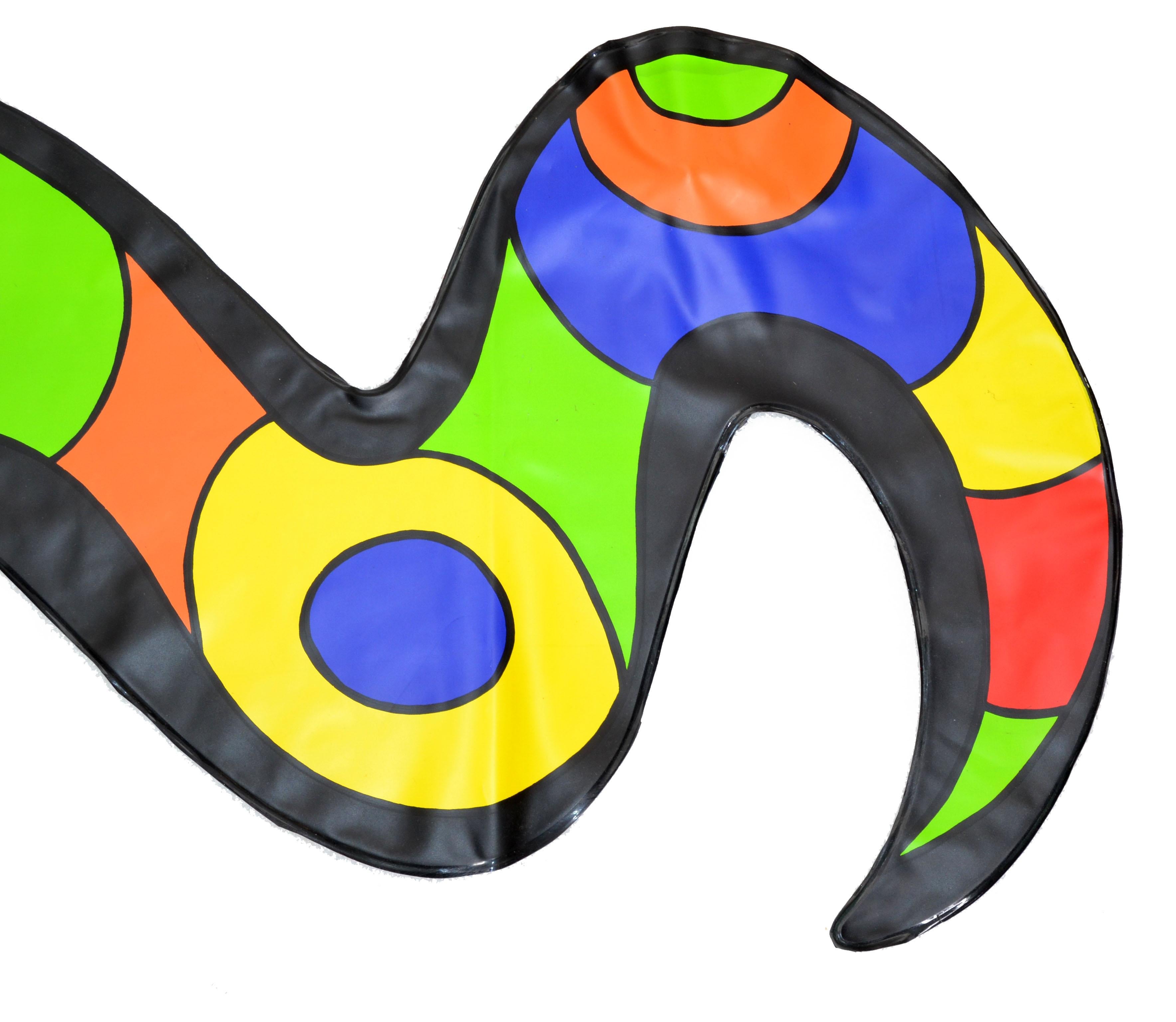 Late 20th Century Pop Art Niki de Saint Phalle Inflatable Plastic Snake Collectibles, France 1999 For Sale