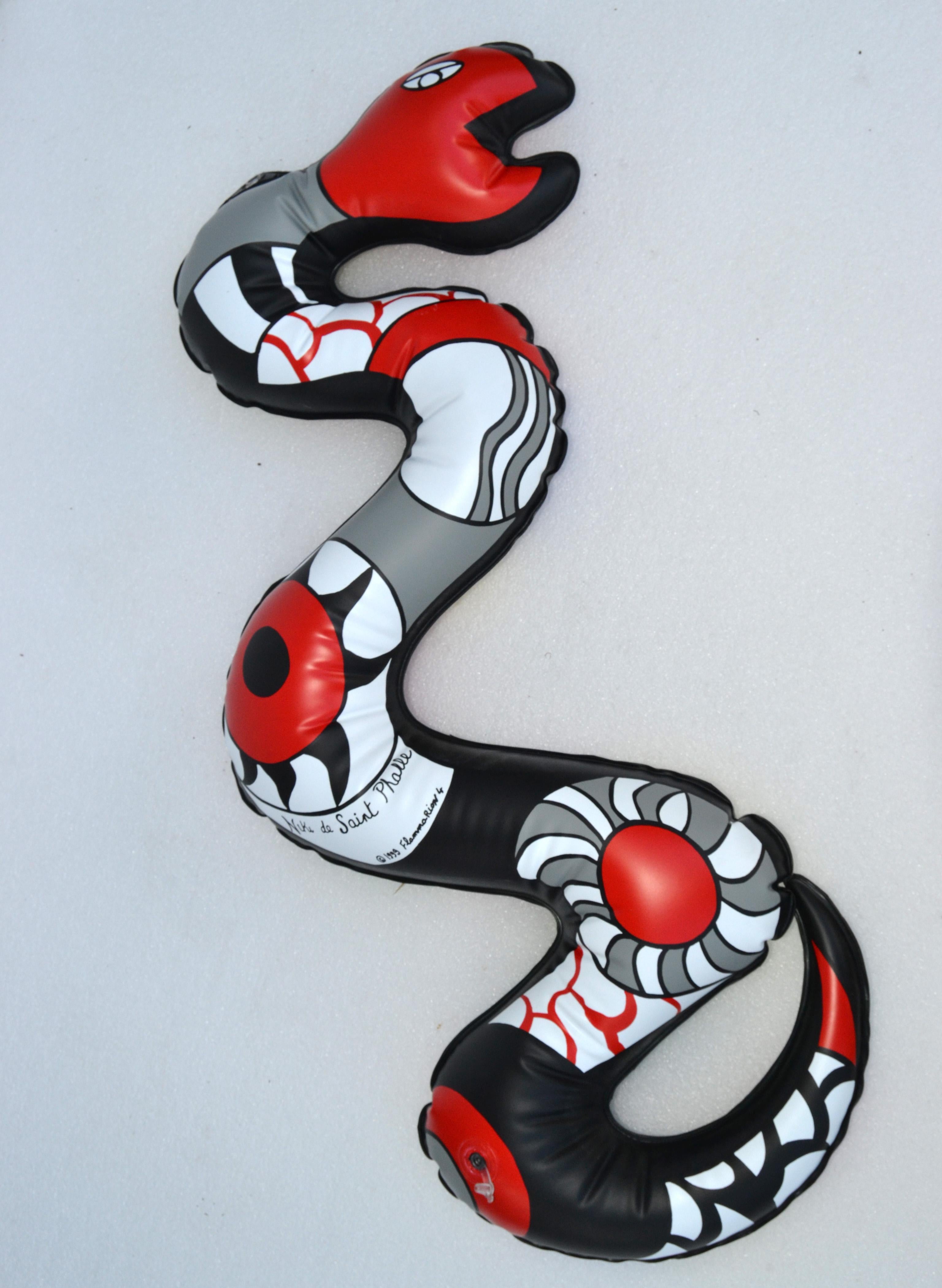 French Pop Art Niki de Saint Phalle Inflatable Plastic Snake Collectibles, France 1999 For Sale