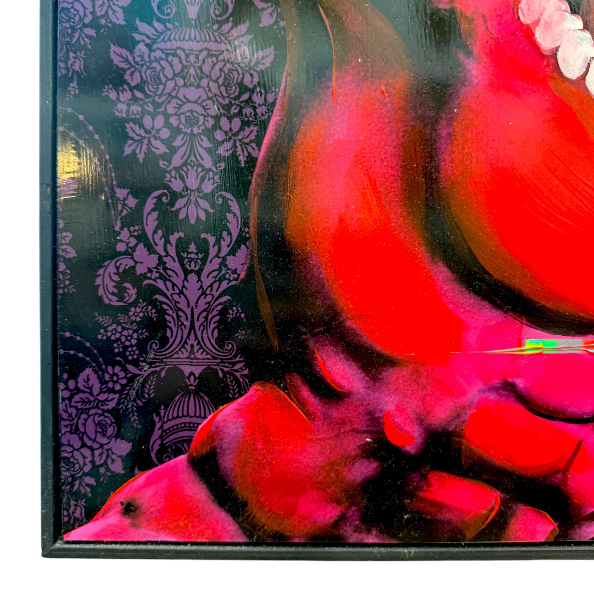 Pop Art Oiled Painitng by Marc Felten (1954-) titled 'Drole de Fleur' For Sale 3