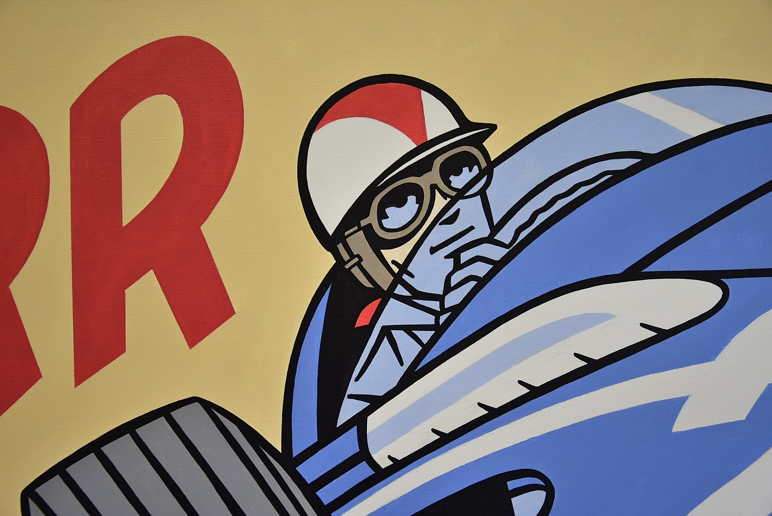 Pop Art Painting by Luc Verschuuren Vroarr Revisited In Excellent Condition In Weesp, NL